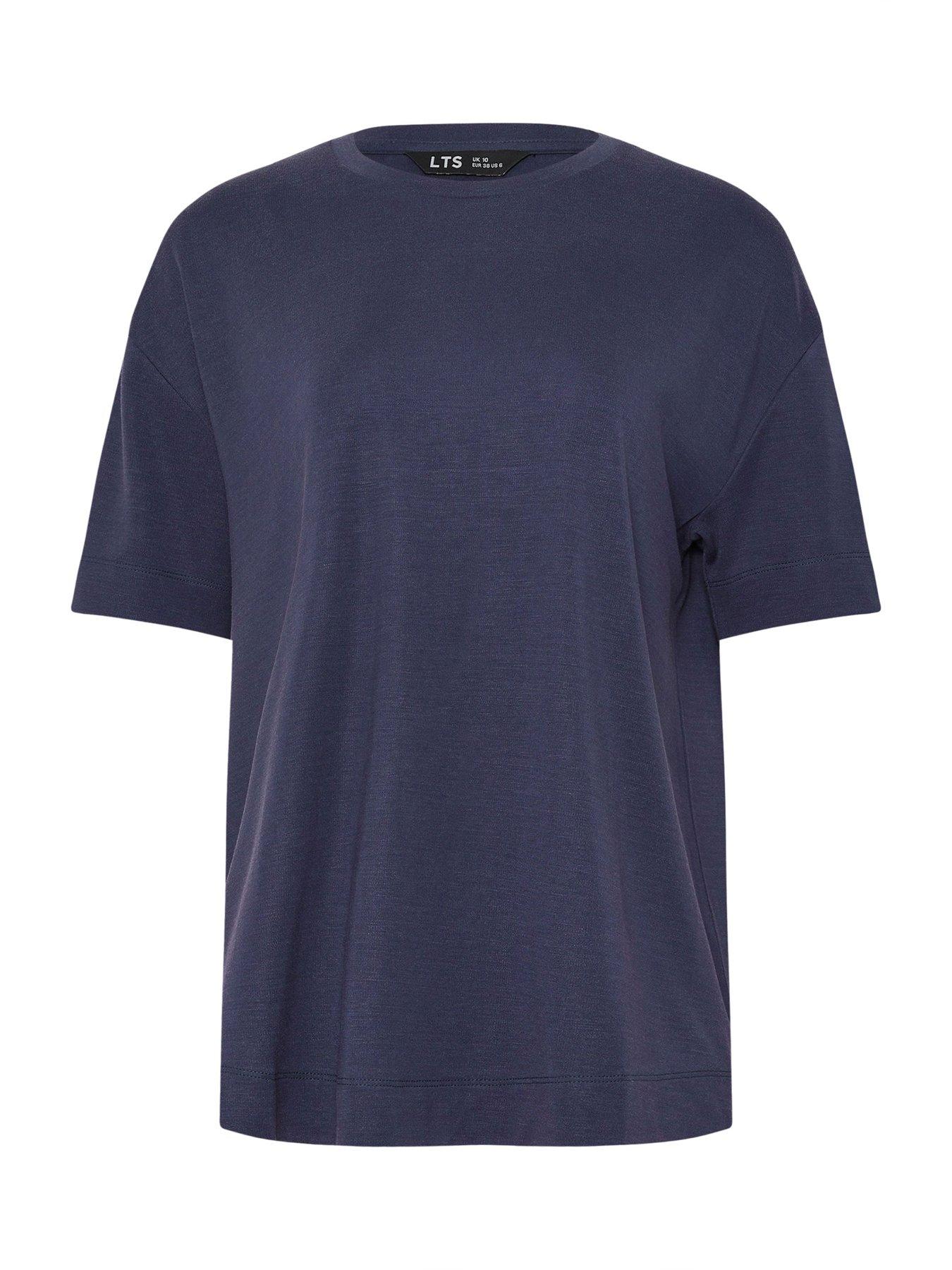 Image 5 of 5 of Long Tall Sally Premium Interlock Sweat T-Shirt - Blue