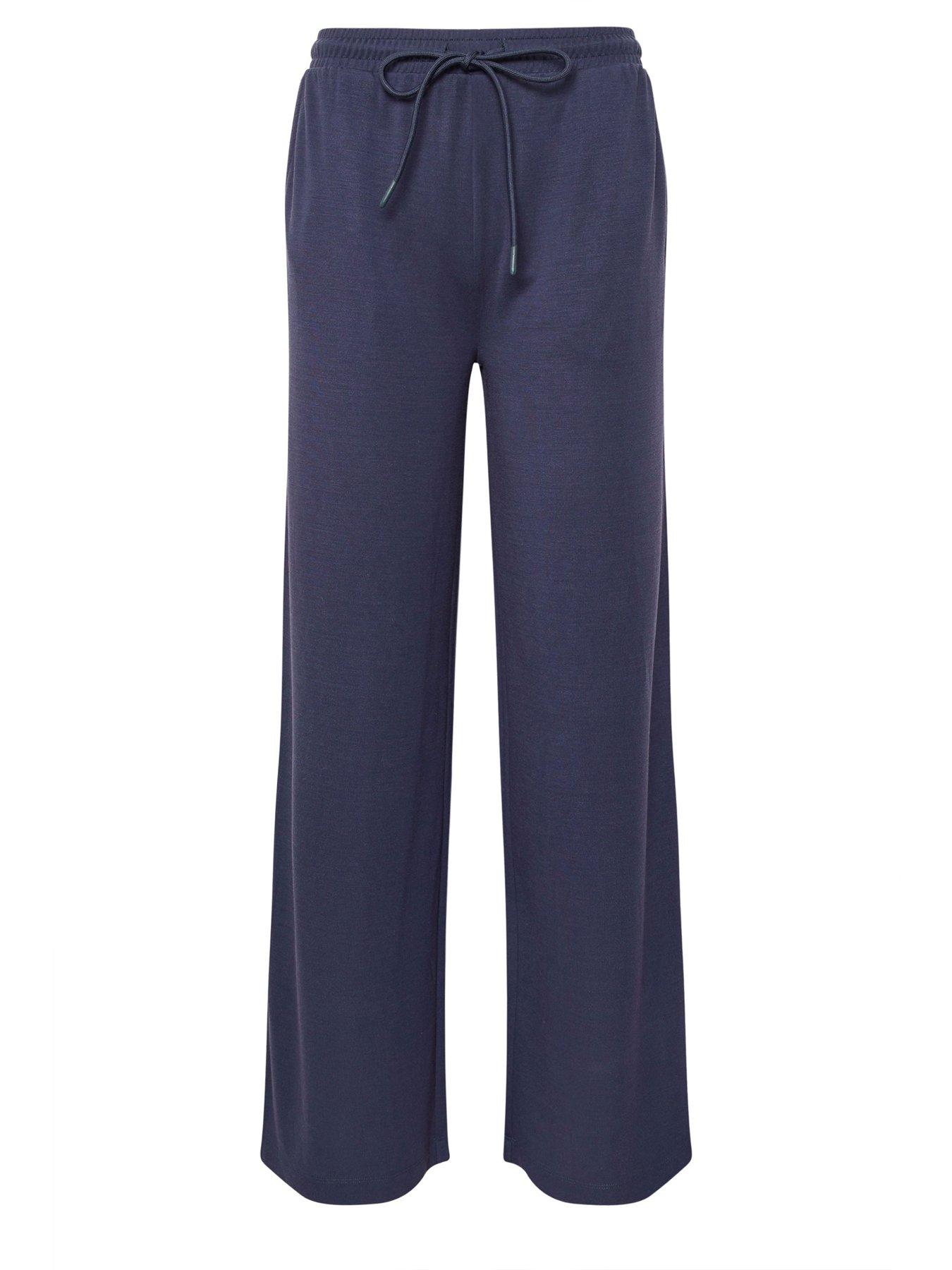 Image 5 of 5 of Long Tall Sally Premium Wide Leg Trousers 34" - Blue