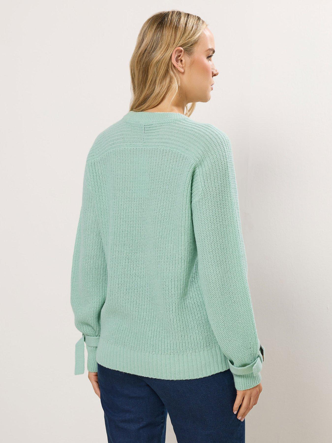 Image 2 of 5 of Long Tall Sally Tall Buckle Sleeve Jumper - Green