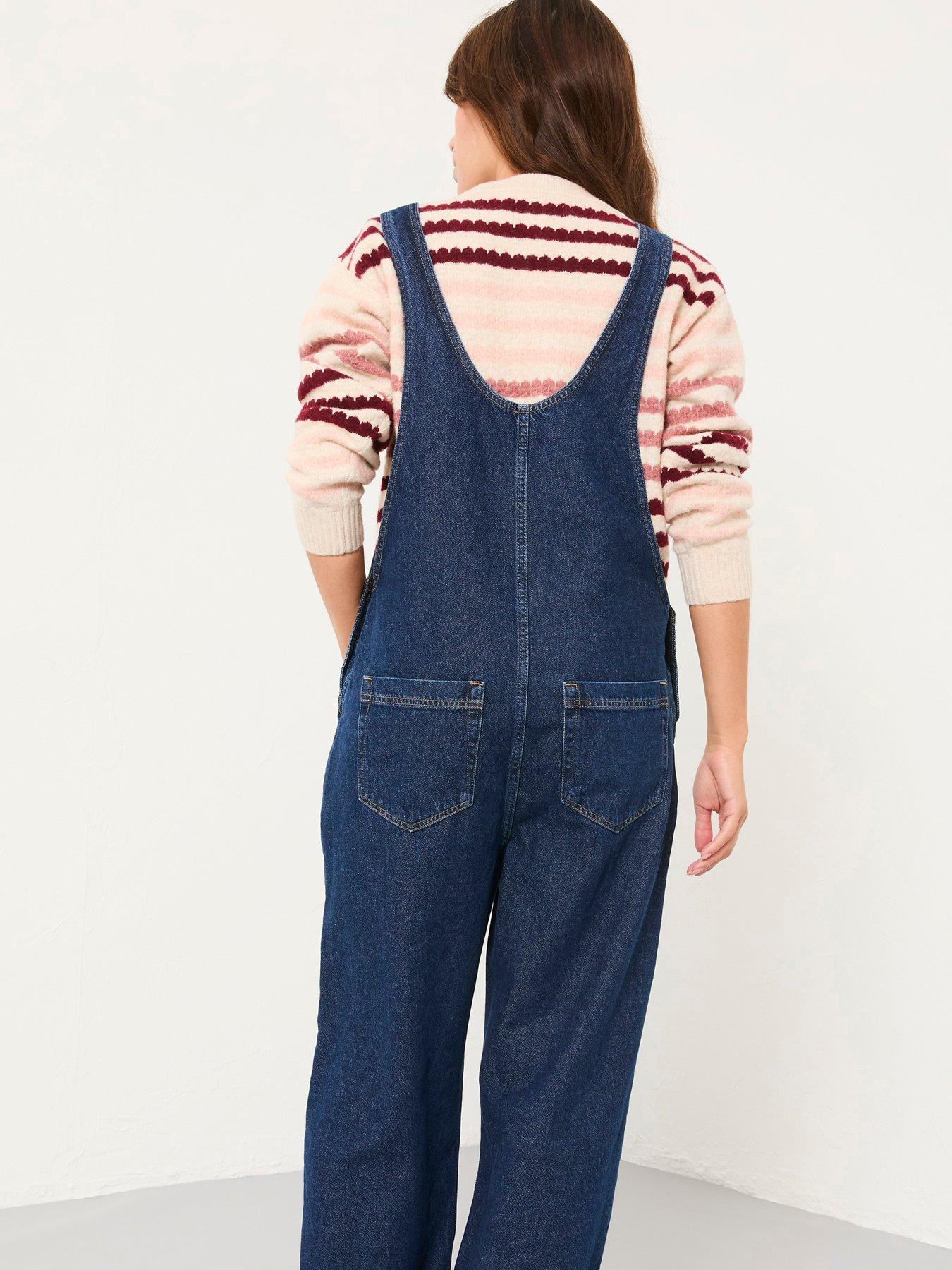Image 2 of 5 of FatFace Raffles Denim Dungarees - Blue