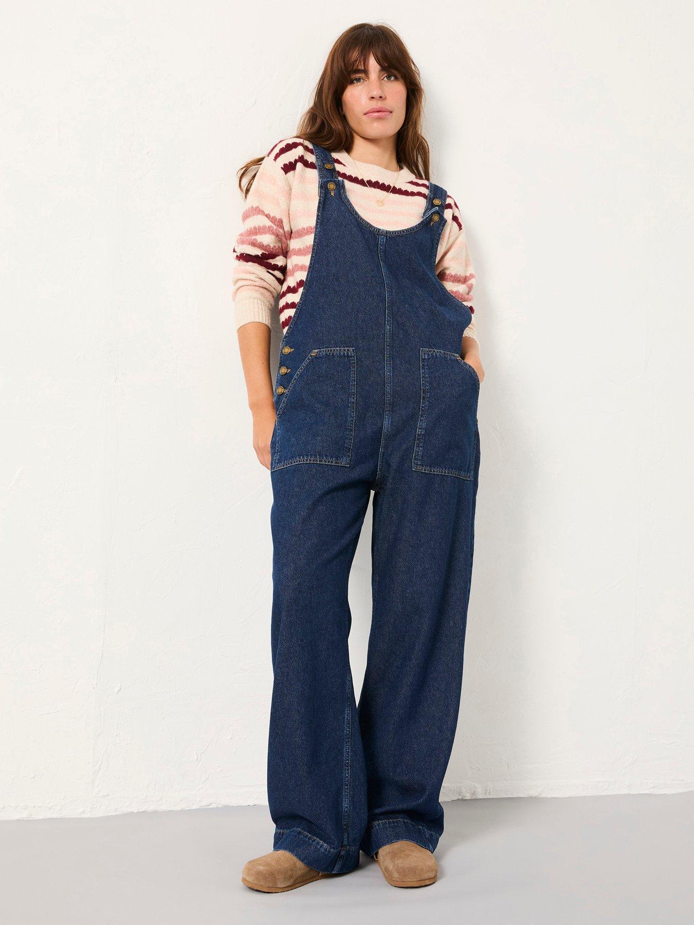 Image 3 of 5 of FatFace Raffles Denim Dungarees - Blue