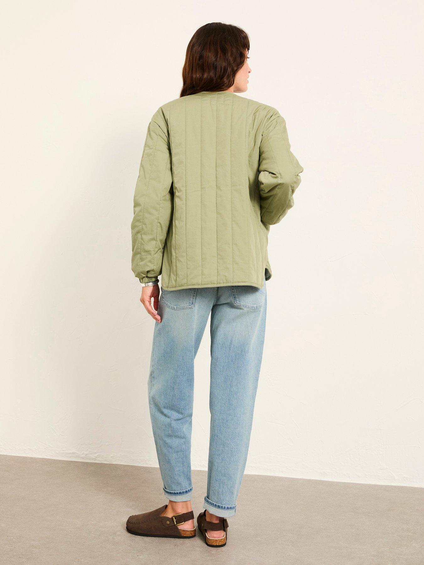 Image 2 of 6 of FatFace Raya Quilted Jacket - Sage Green