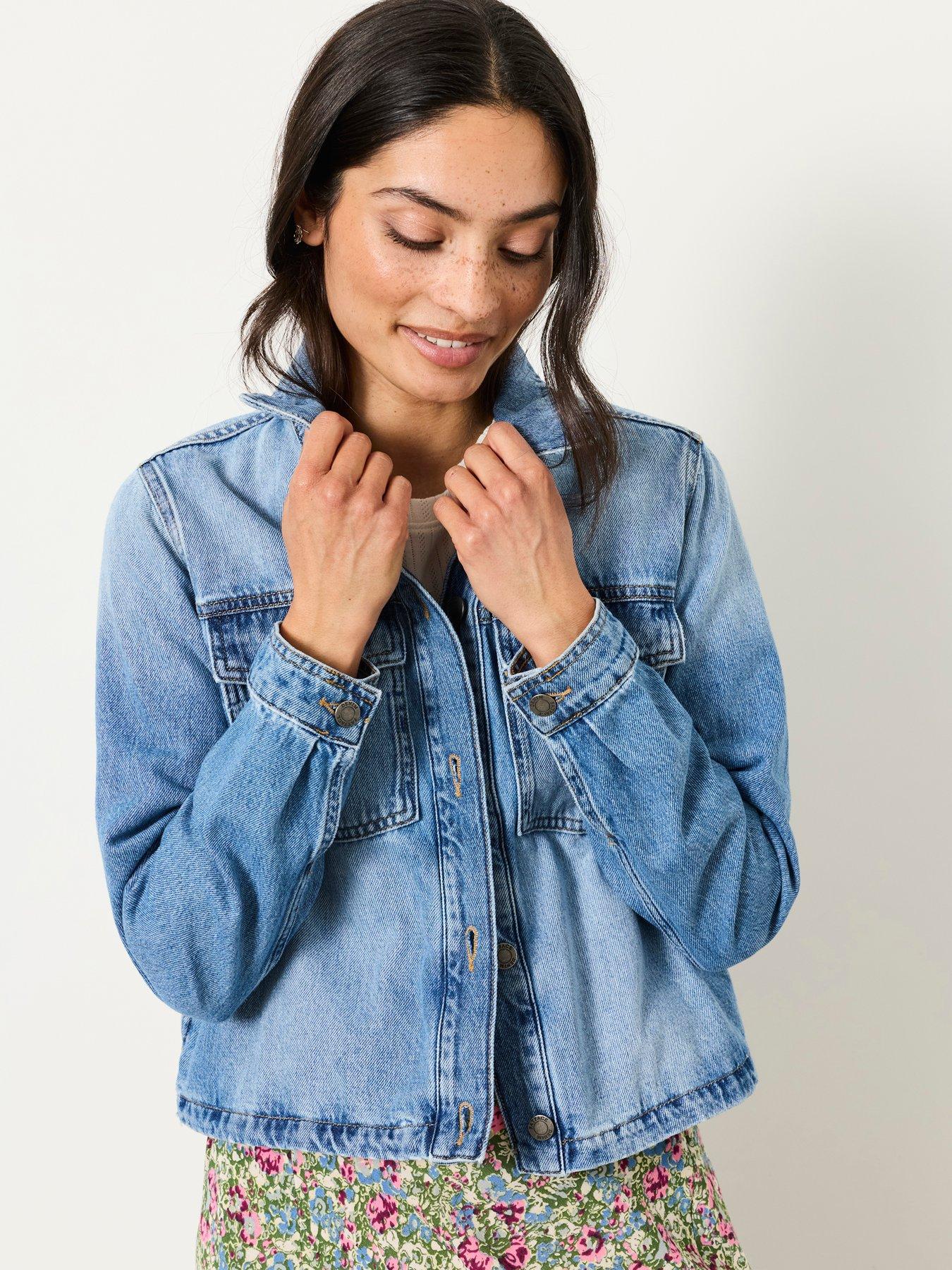 Image 1 of 6 of FatFace Thea Denim Jacket - Denim Vintage