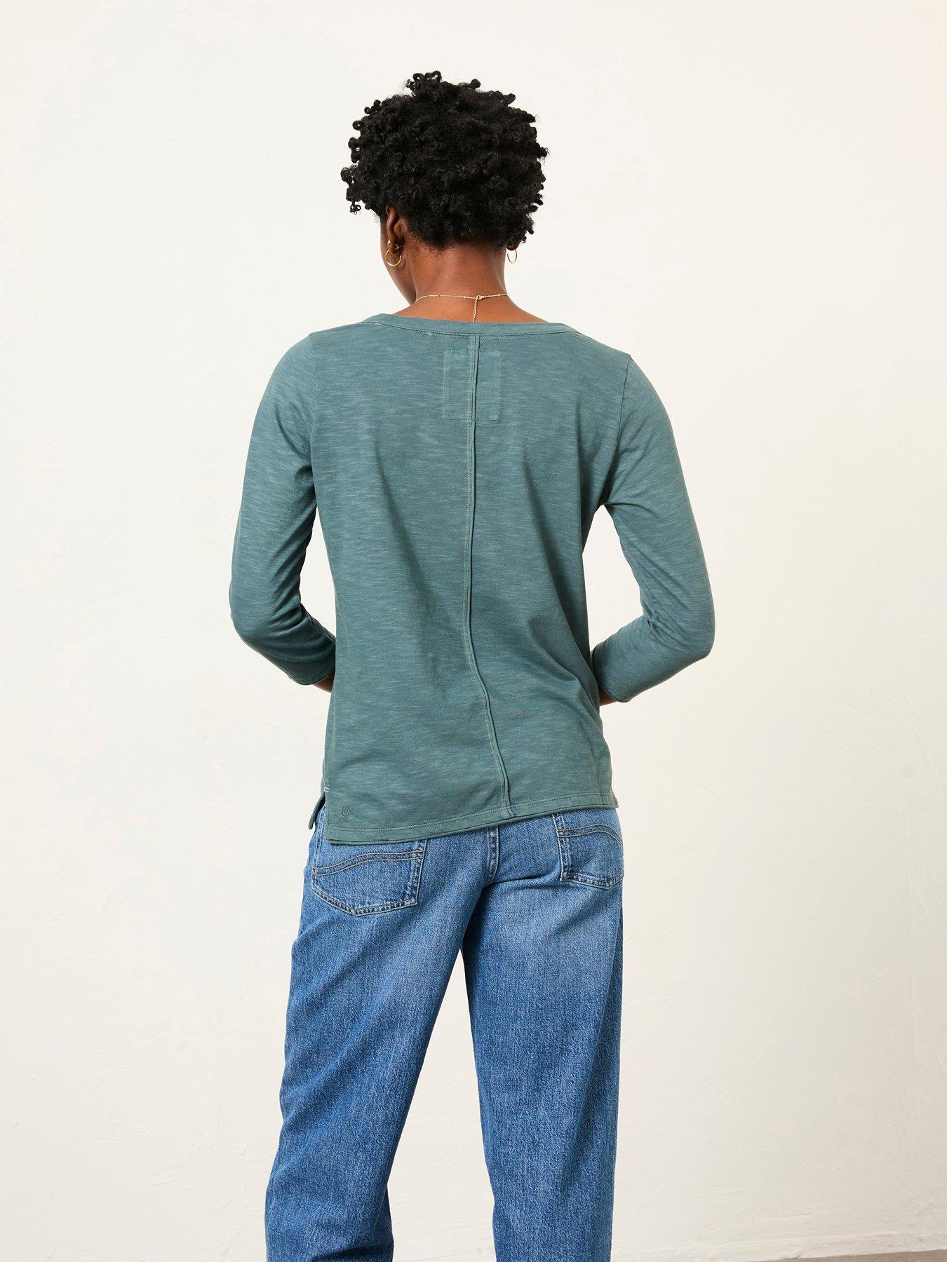 Image 2 of 5 of FatFace Aster 3Qtr T-Shirt - Blue