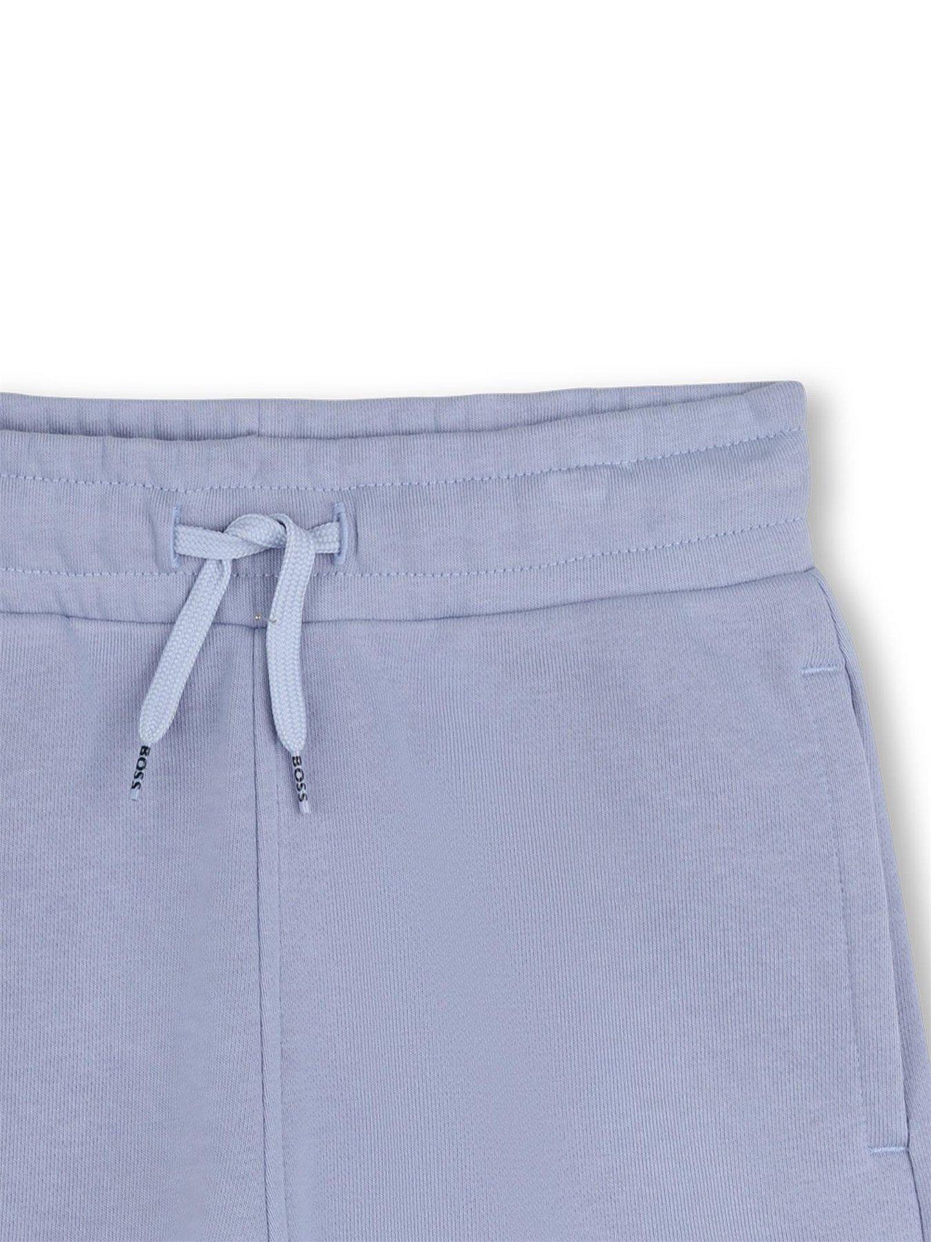 boss-boys-logo-shorts-blueoutfit