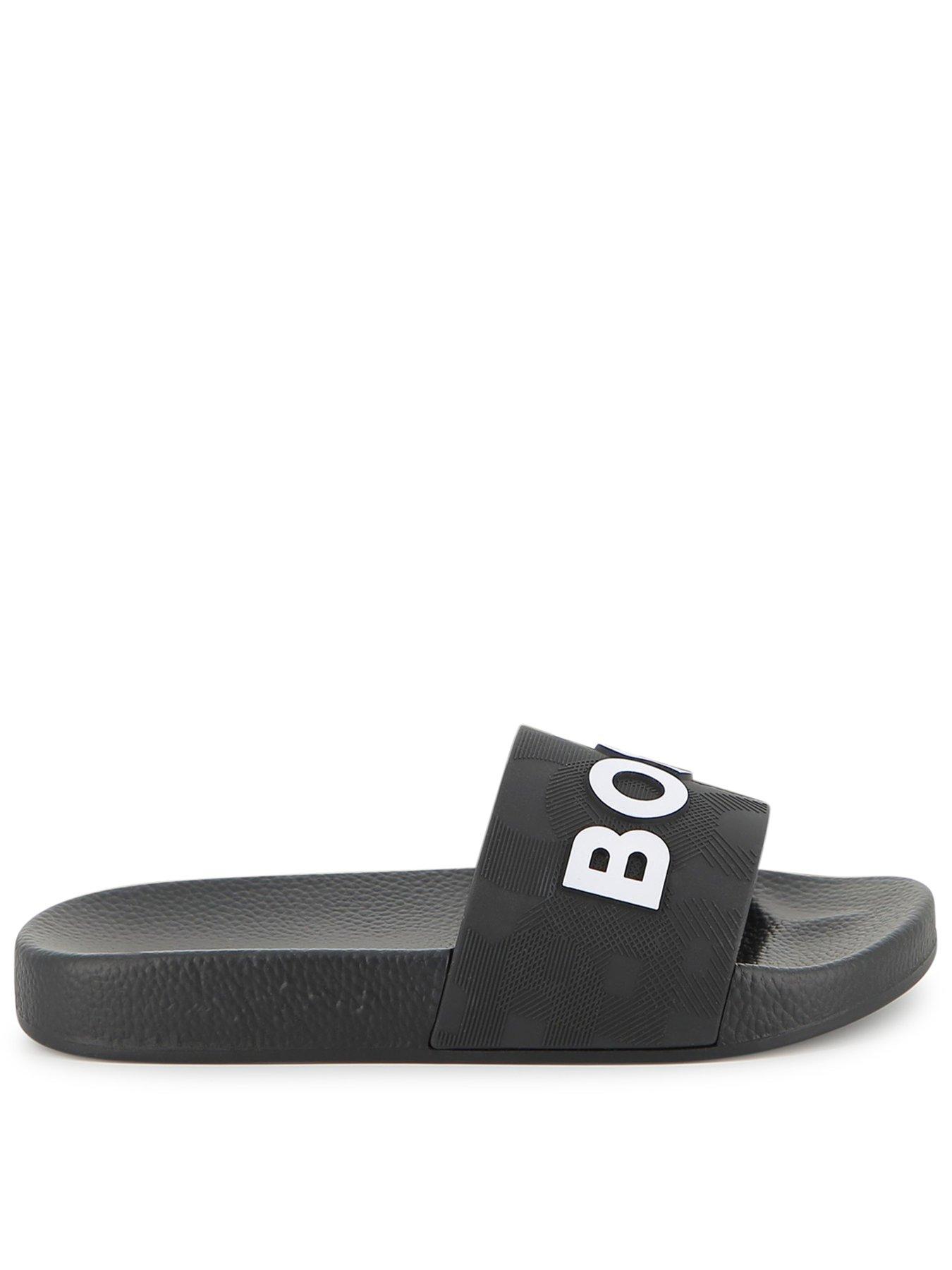 Image 1 of 6 of BOSS Boys Logo Slider - Black