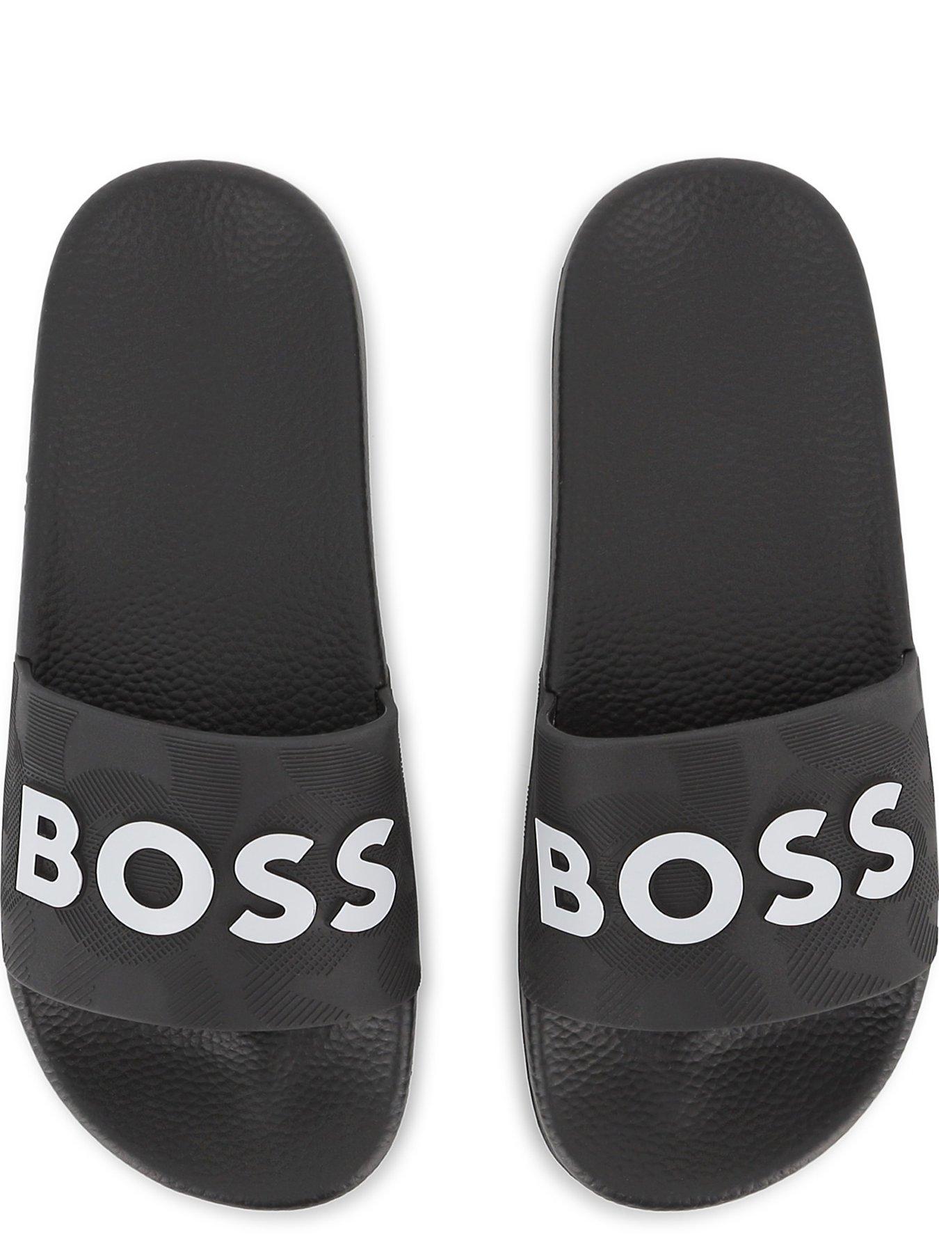 Image 4 of 6 of BOSS Boys Logo Slider - Black