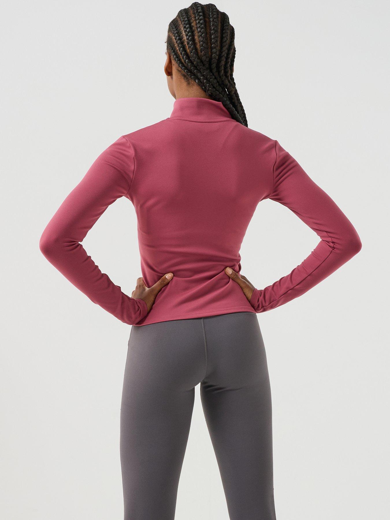 Image 2 of 7 of Nike Womens One Fitted Dri-Fit Full Zip Jacket - Pink