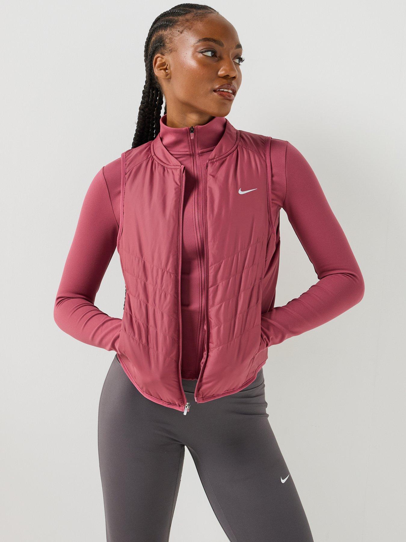 Image 5 of 7 of Nike Womens One Fitted Dri-Fit Full Zip Jacket - Pink
