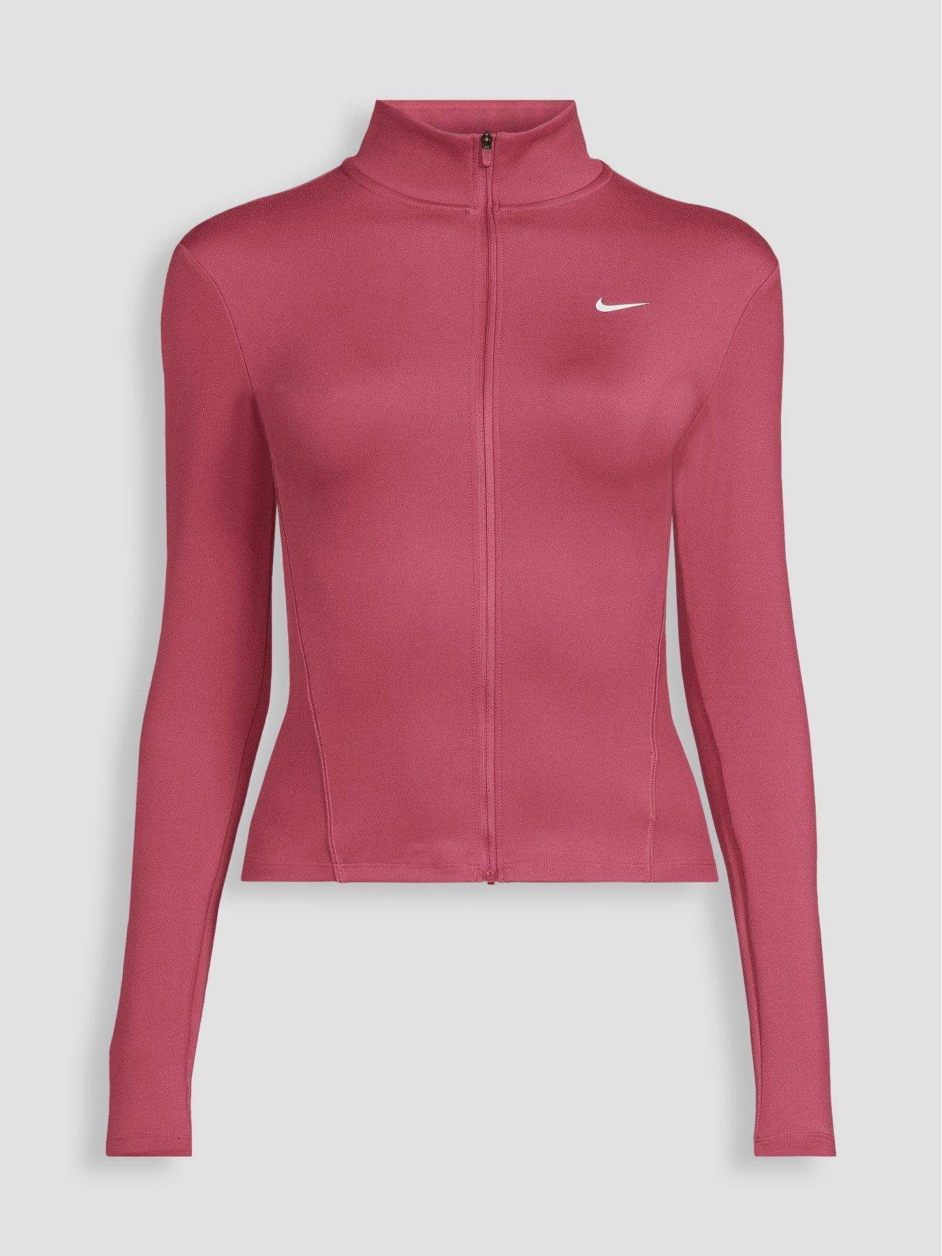 Image 7 of 7 of Nike Womens One Fitted Dri-Fit Full Zip Jacket - Pink