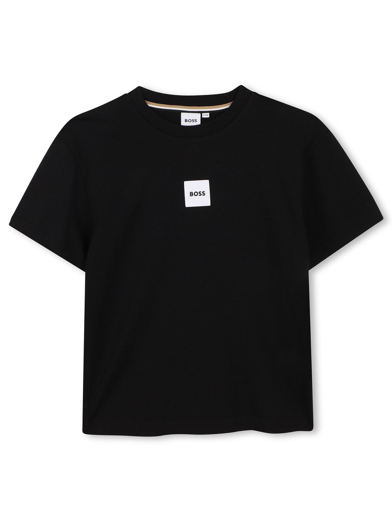 boss-boys-logo-short-sleeve-t-shirt-blackfront