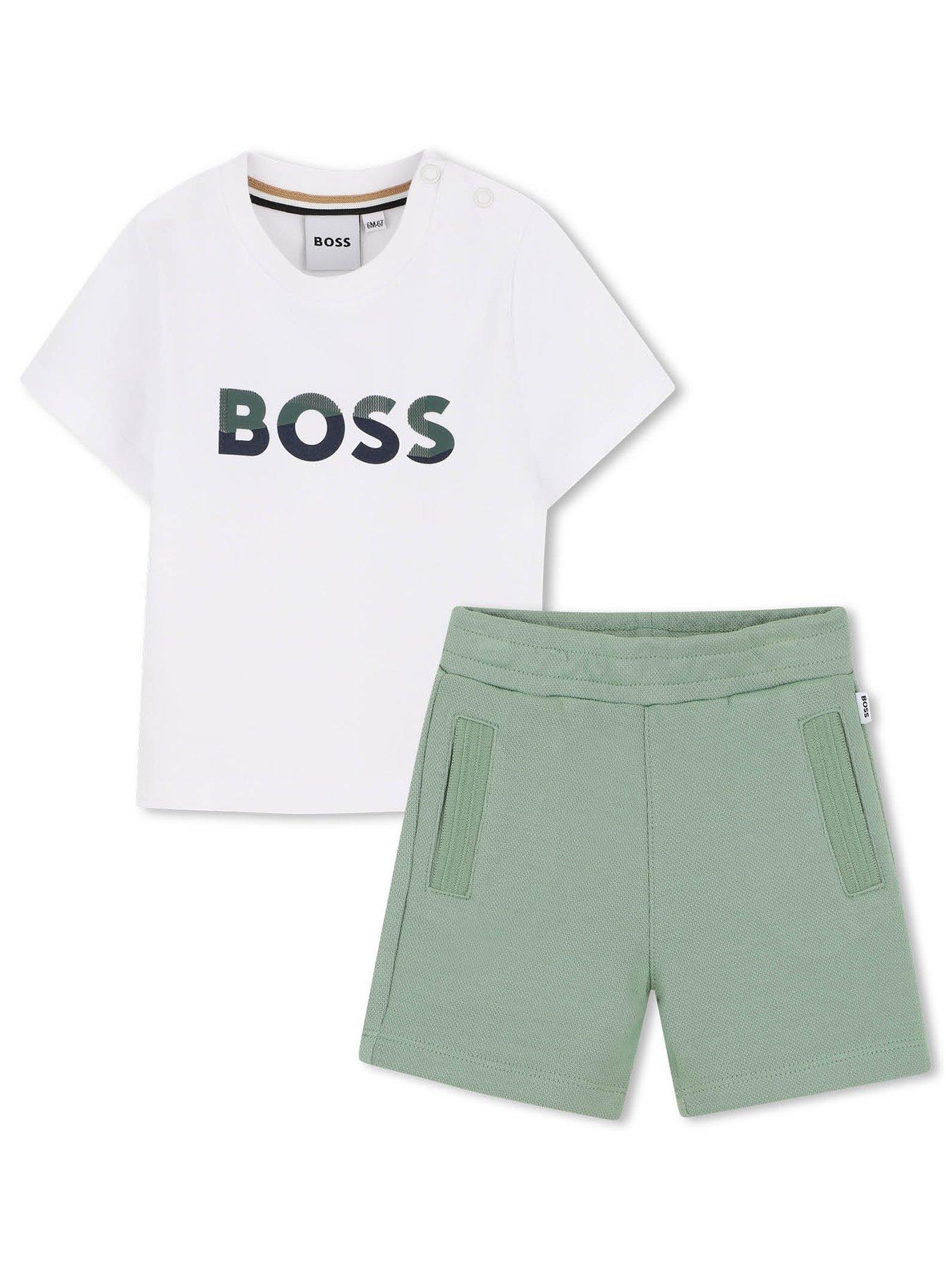 BOSS Baby Boys Logo T-shirt And Short Set - Green