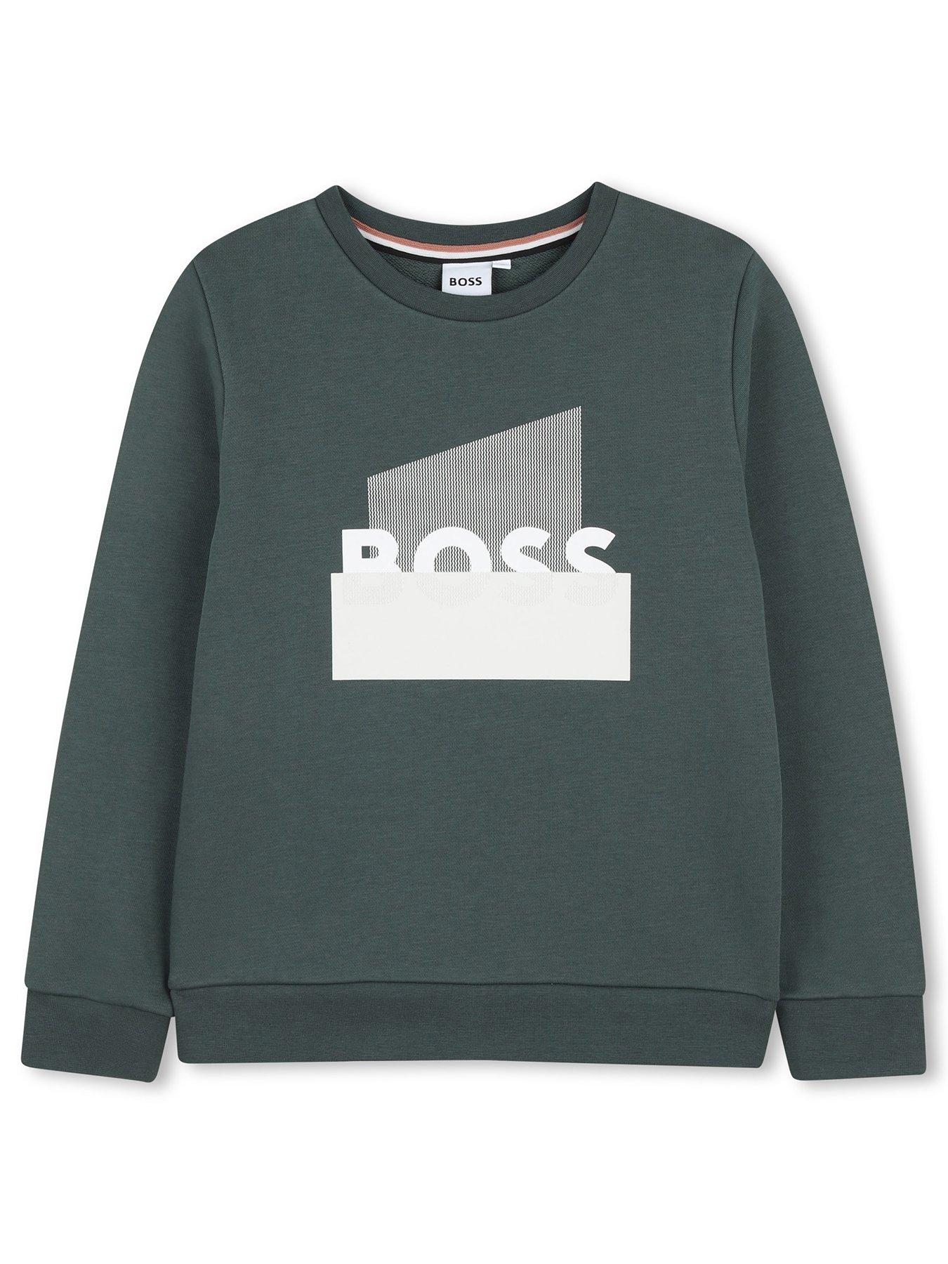 boss-boys-graphic-logo-sweat-top-greenstillFront