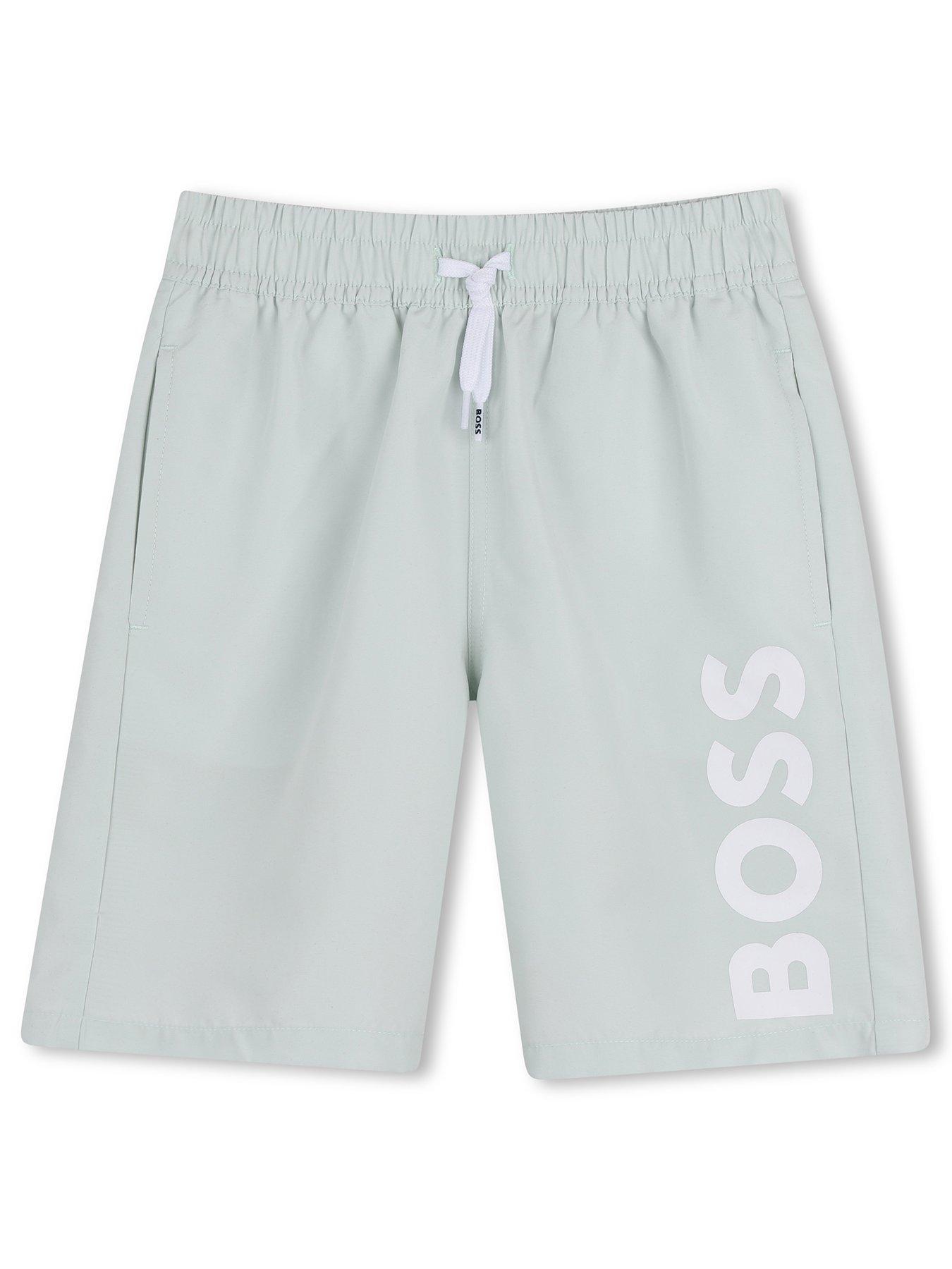 boss-boys-logo-swim-shorts-light-greenfront