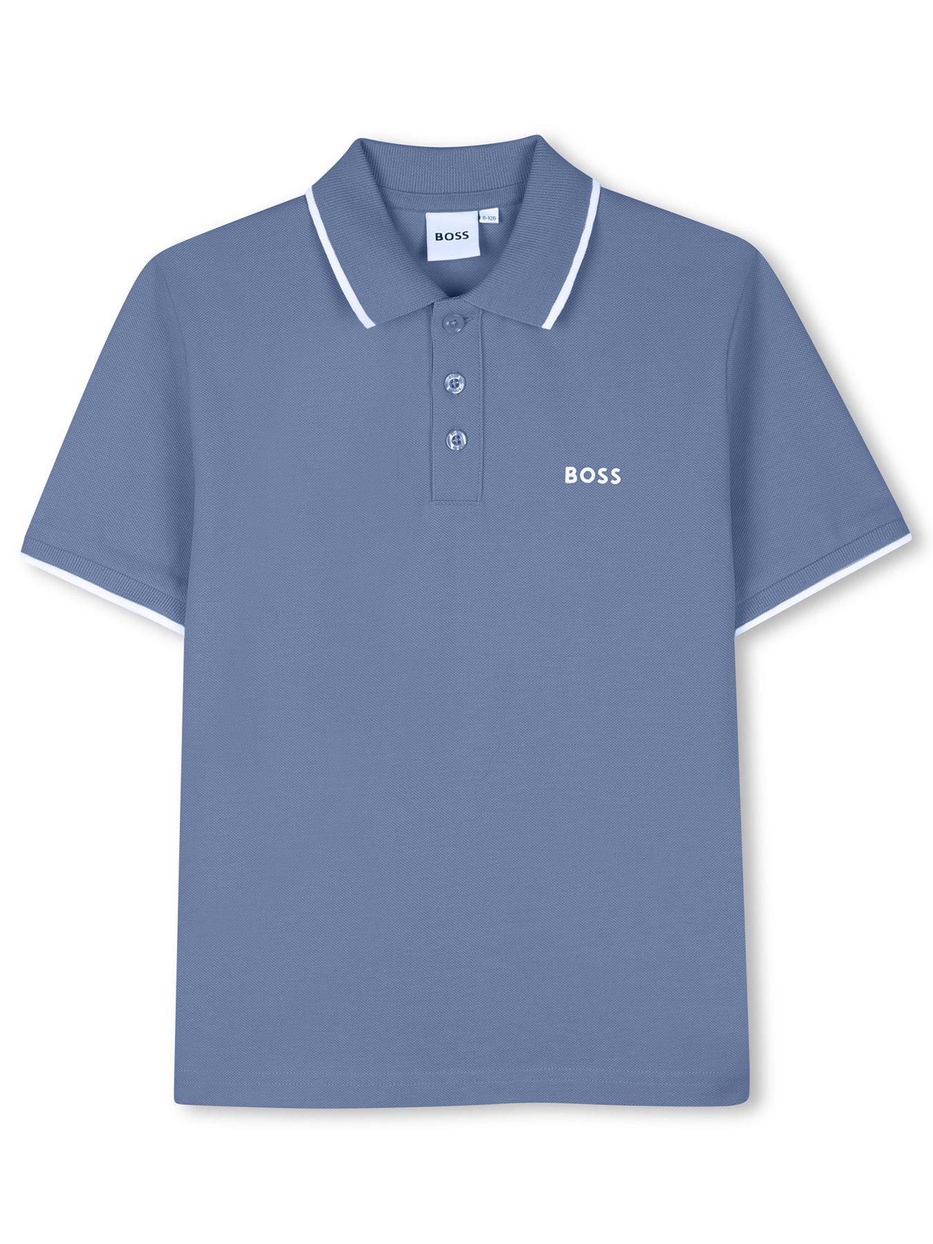 boss-boys-shorts-sleeve-polo-shirt-bluefront