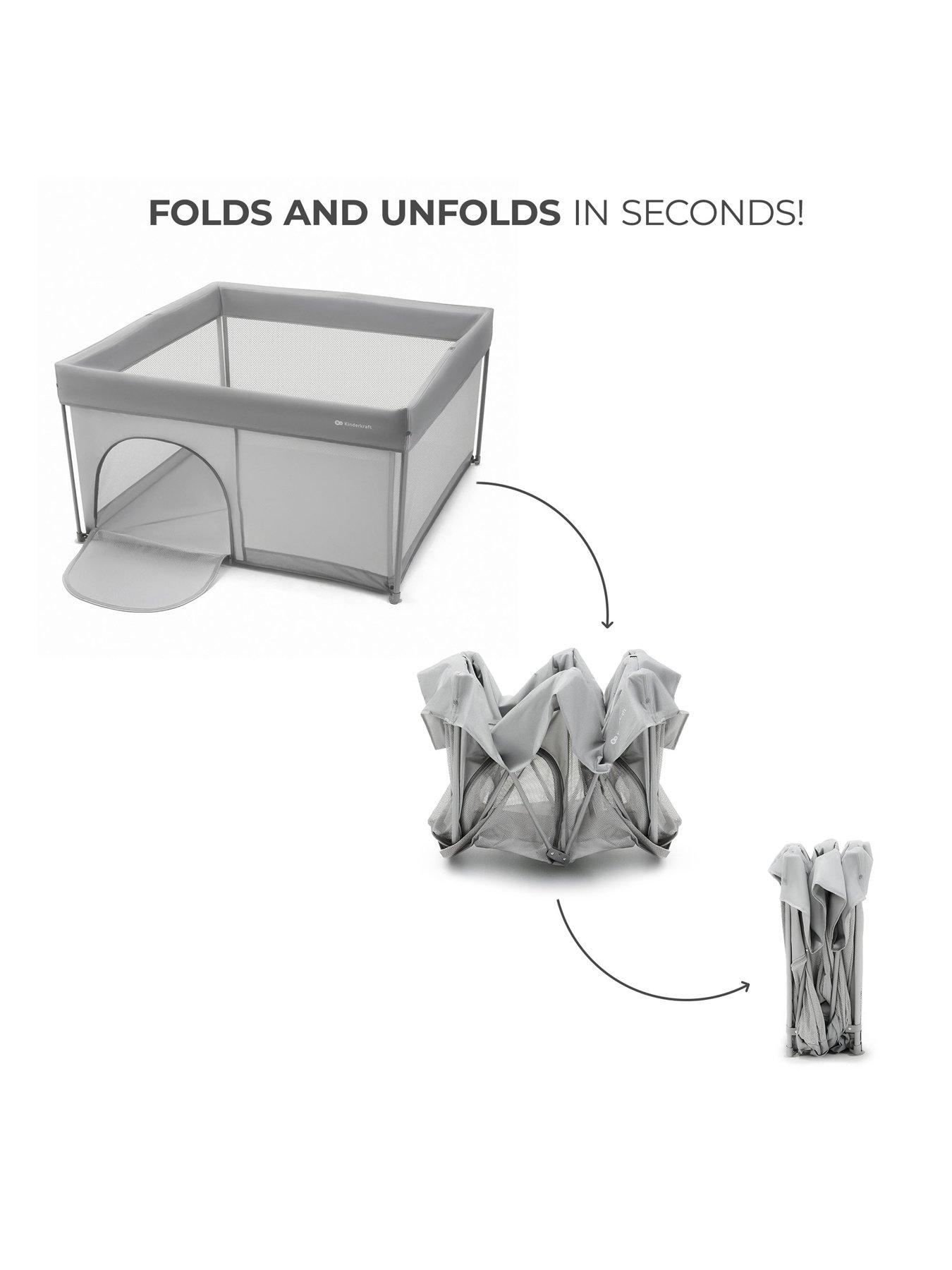 Image 3 of 8 of Kinderkraft Ziki Playpen - Grey
