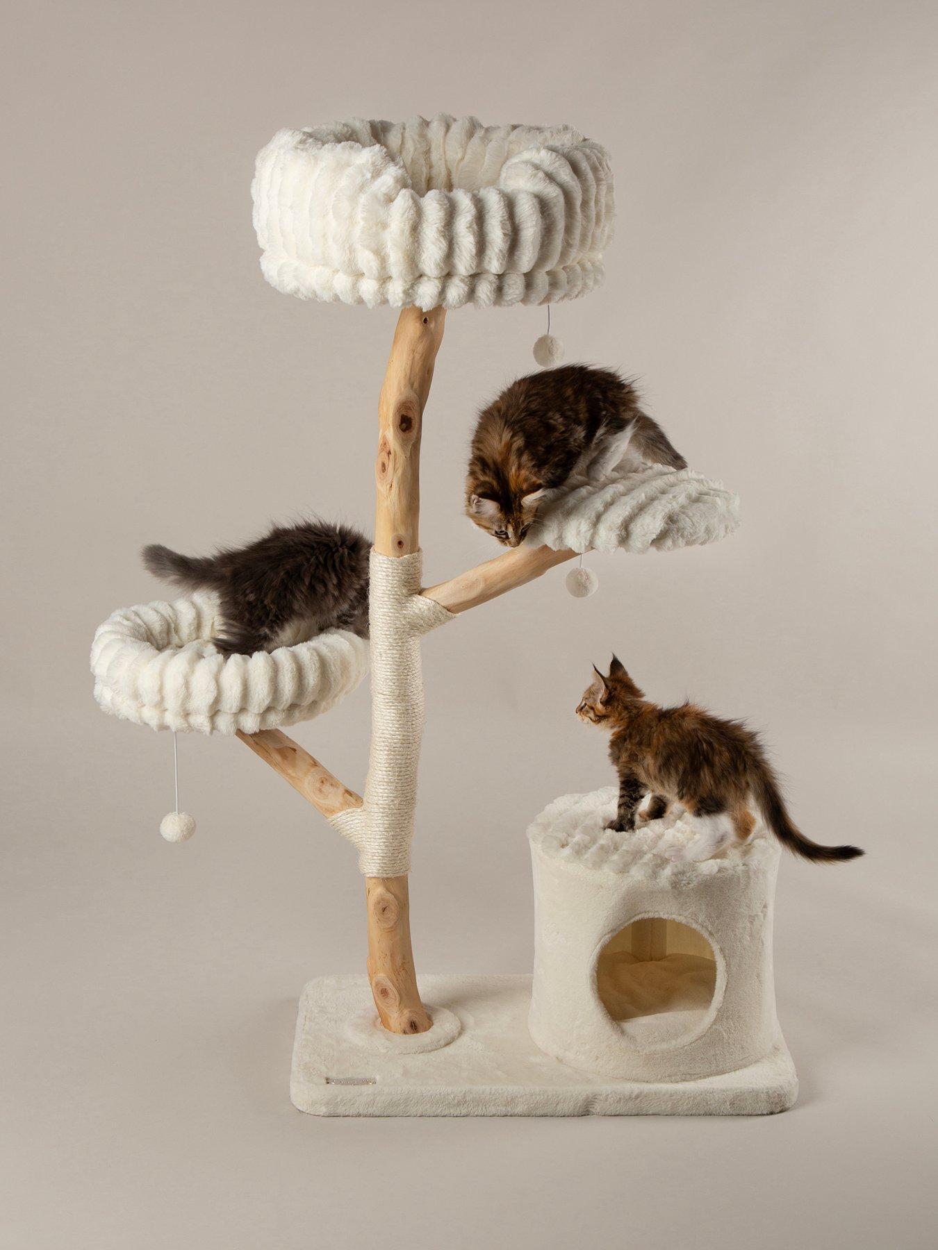 Scruffs Pyrenees Cat Scratching Tree - Cream
