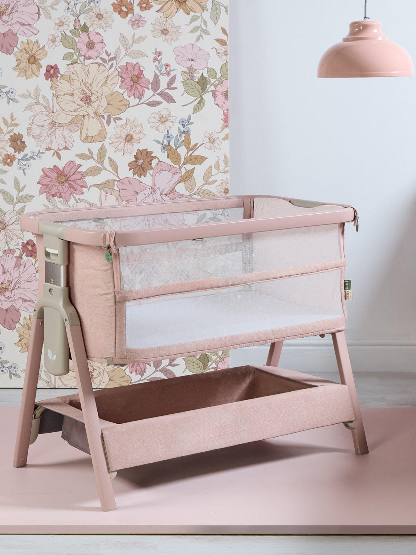 tutti-bambini-cozee-zen-bedside-crib-blushfront
