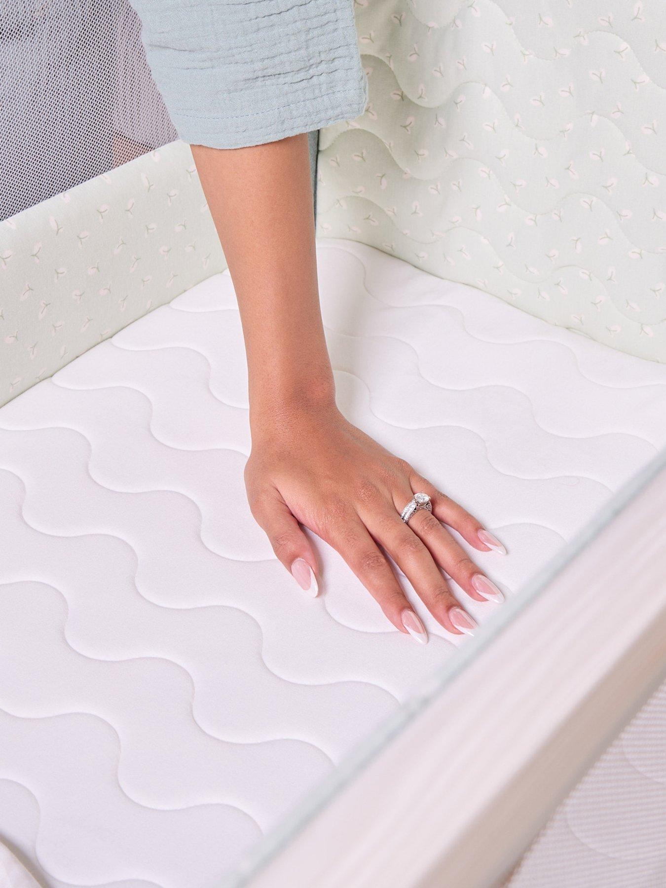 Image 5 of 8 of Tutti Bambini Cozee Air 2 Bedside Crib - Whitewash/Kelp