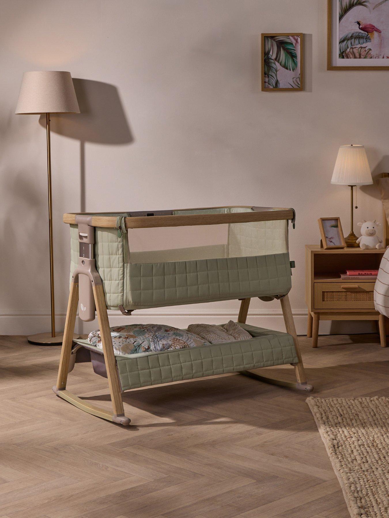 tutti-bambini-cozee-sense-bedside-crib-drifted-oakeucalyptusfront