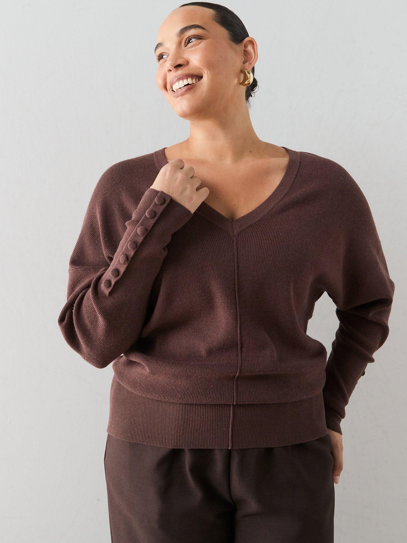 The Very Collection Curve Classic Comfort Batwing V Neck Jumper