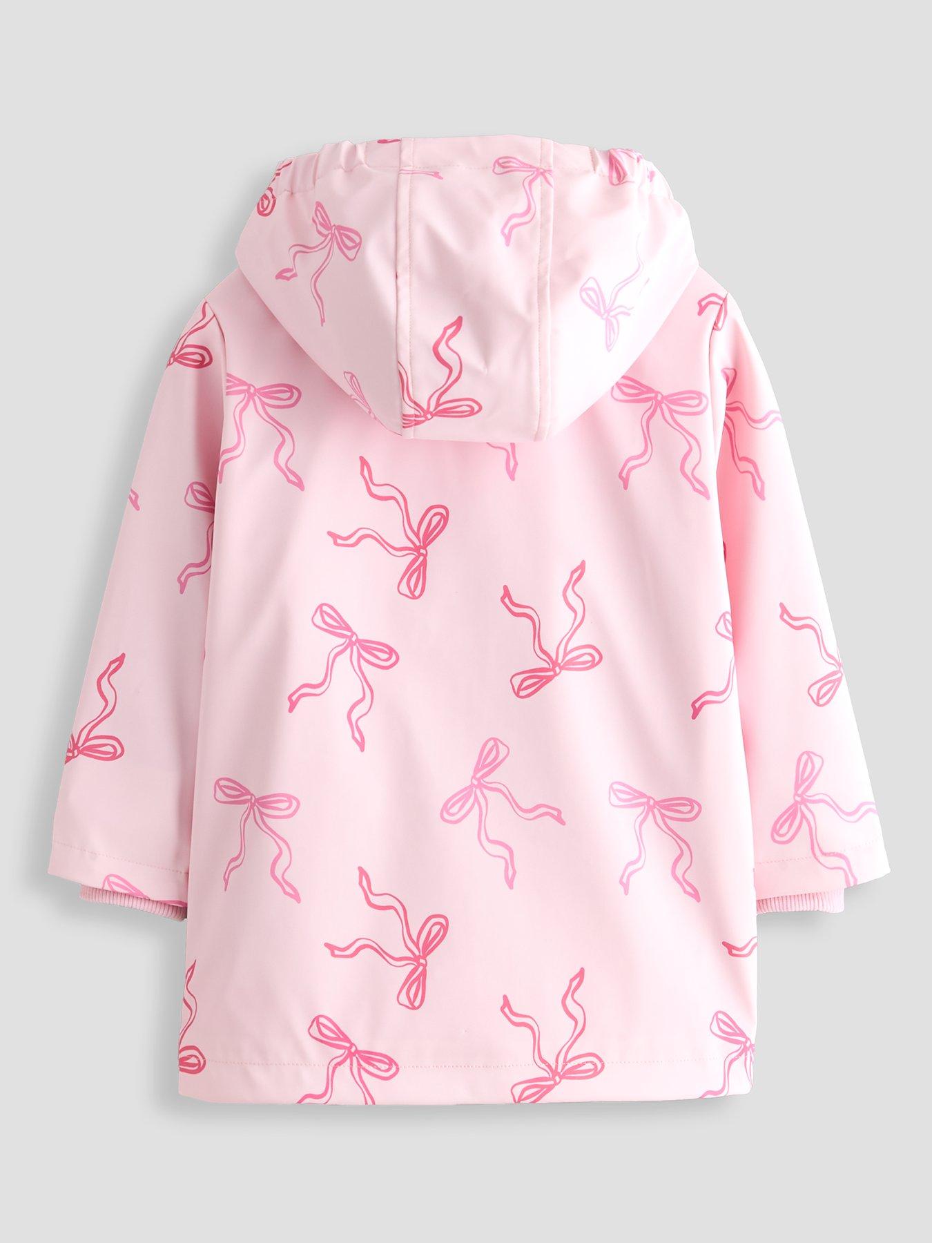 Image 2 of 6 of The Very Collection Girls Bow Printed Rainmac Coat (9 months - 7 years) - Light Pink