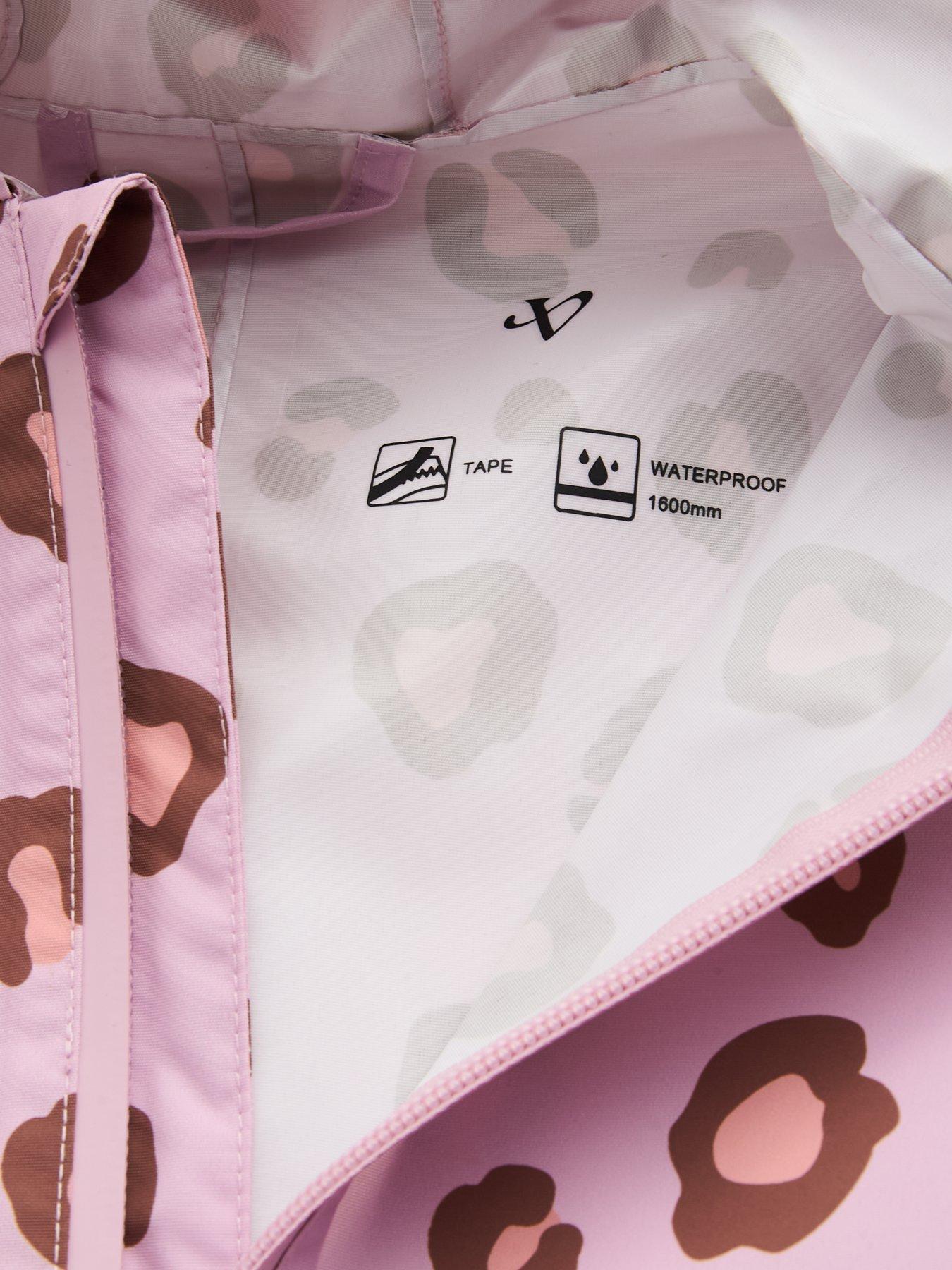 Image 4 of 5 of The Very Collection Girls Printed Basic Zip Through Puddle Suit (9 months - 7 years) - Pink