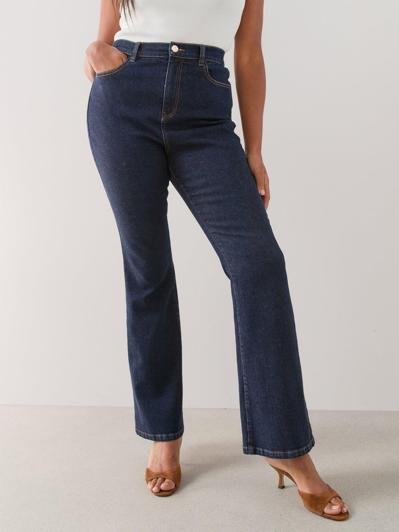 Image 4 of 6 of The Very Collection Curve Kickflare Jeans - Indigo Denim