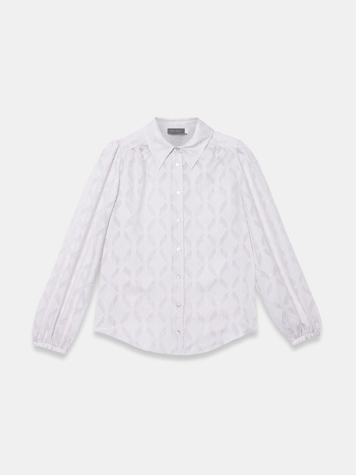 mint-velvet-grey-striped-jacquard-shirtdetail