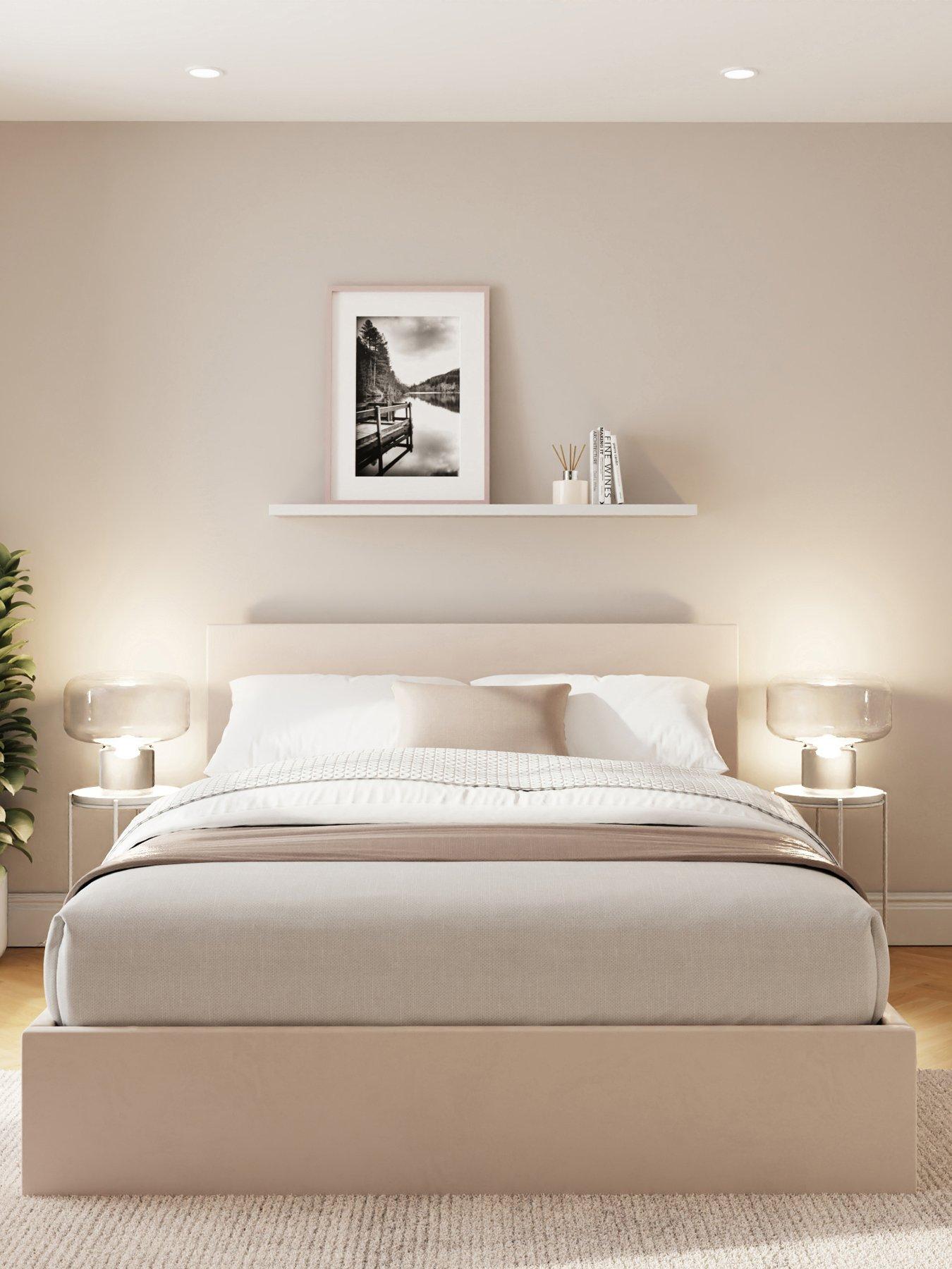 GFW Odessa Velvet End Lift Up Storage Ottoman with Mattress Options (Buy  &  SAVE!)