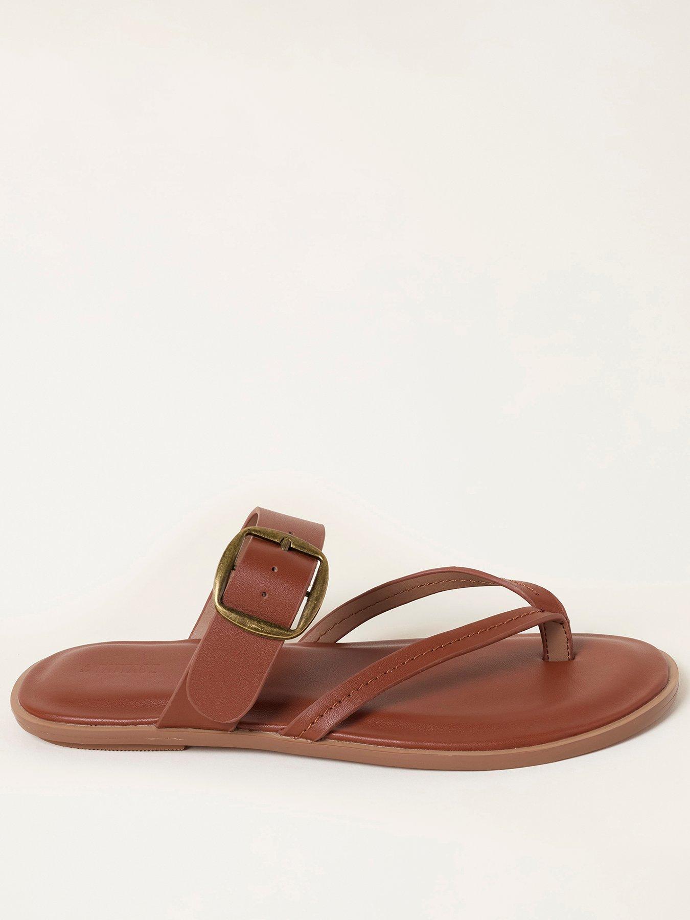 FatFace Strappy Boho Sandal - Tan Brown