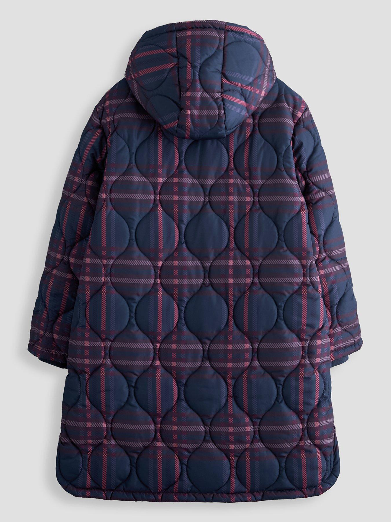Image 2 of 5 of The Very Collection Girls Quilted Regular Knee Length Coat - Blue