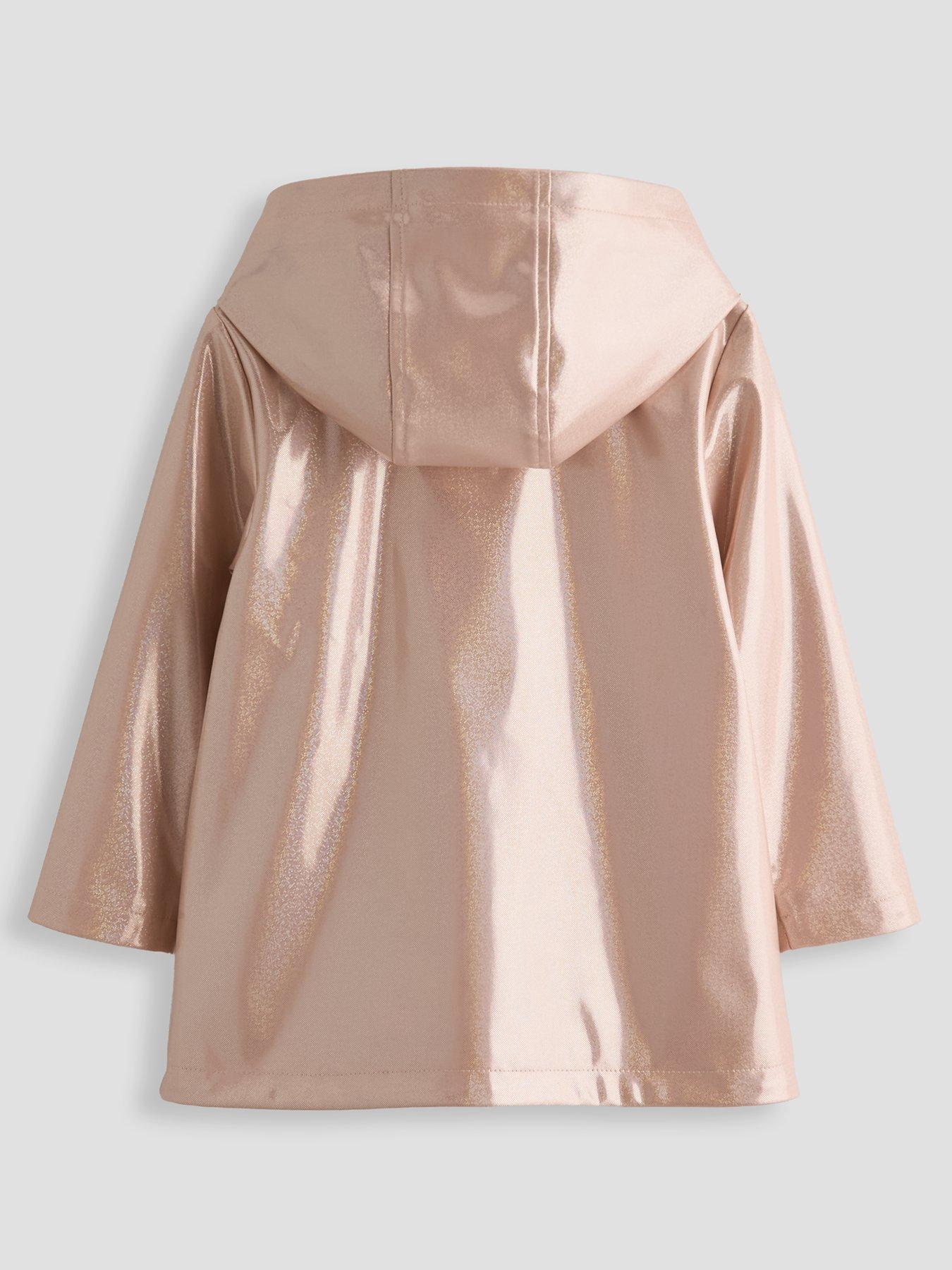 Image 2 of 4 of The Very Collection Girls Glitter Rainmac With Frill Pockets - Light Pink