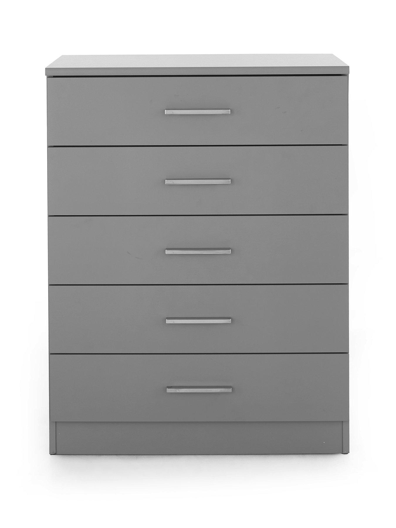 Image 2 of 7 of The Very Collection Panama 5 Drawer Chest - Grey