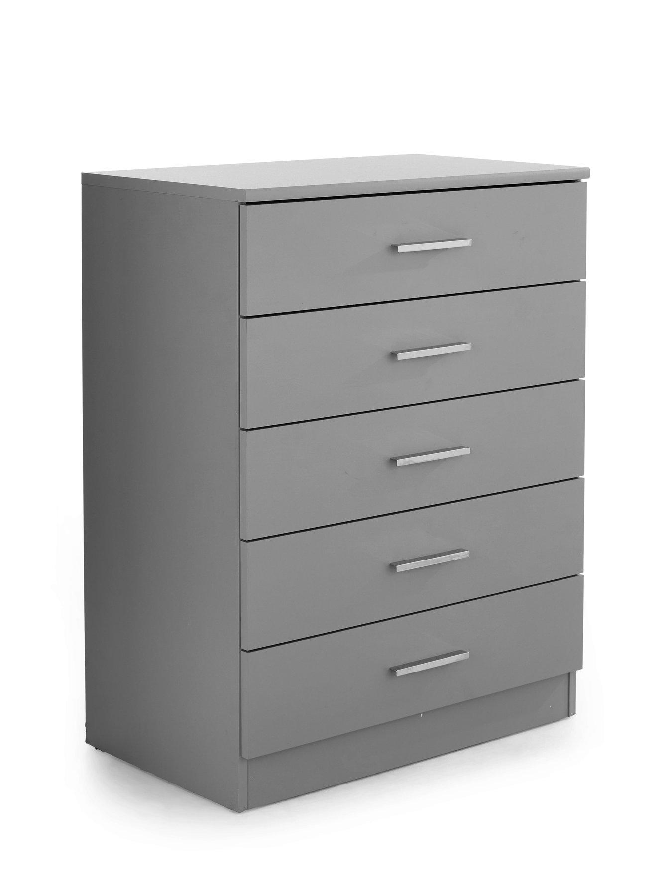 Image 3 of 7 of The Very Collection Panama 5 Drawer Chest - Grey