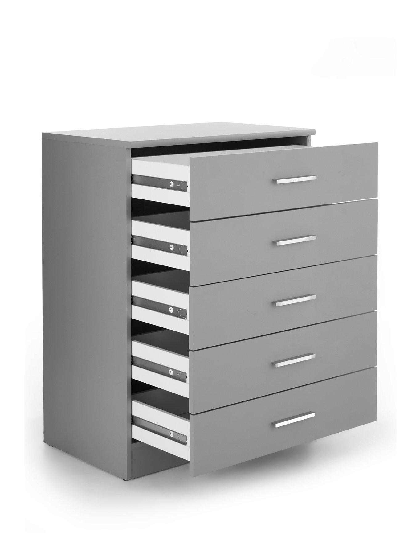 Image 4 of 7 of The Very Collection Panama 5 Drawer Chest - Grey