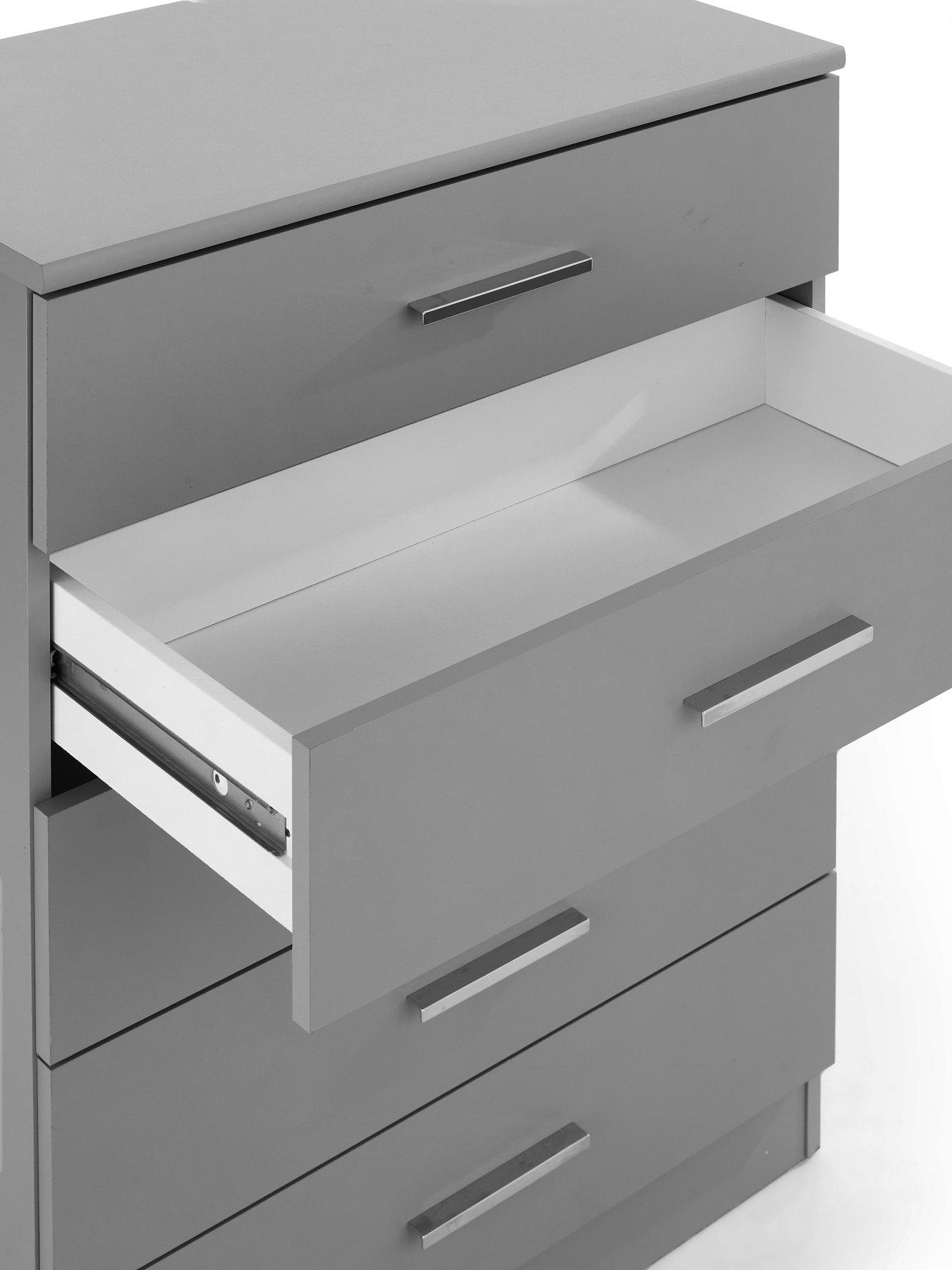 Image 6 of 7 of The Very Collection Panama 5 Drawer Chest - Grey