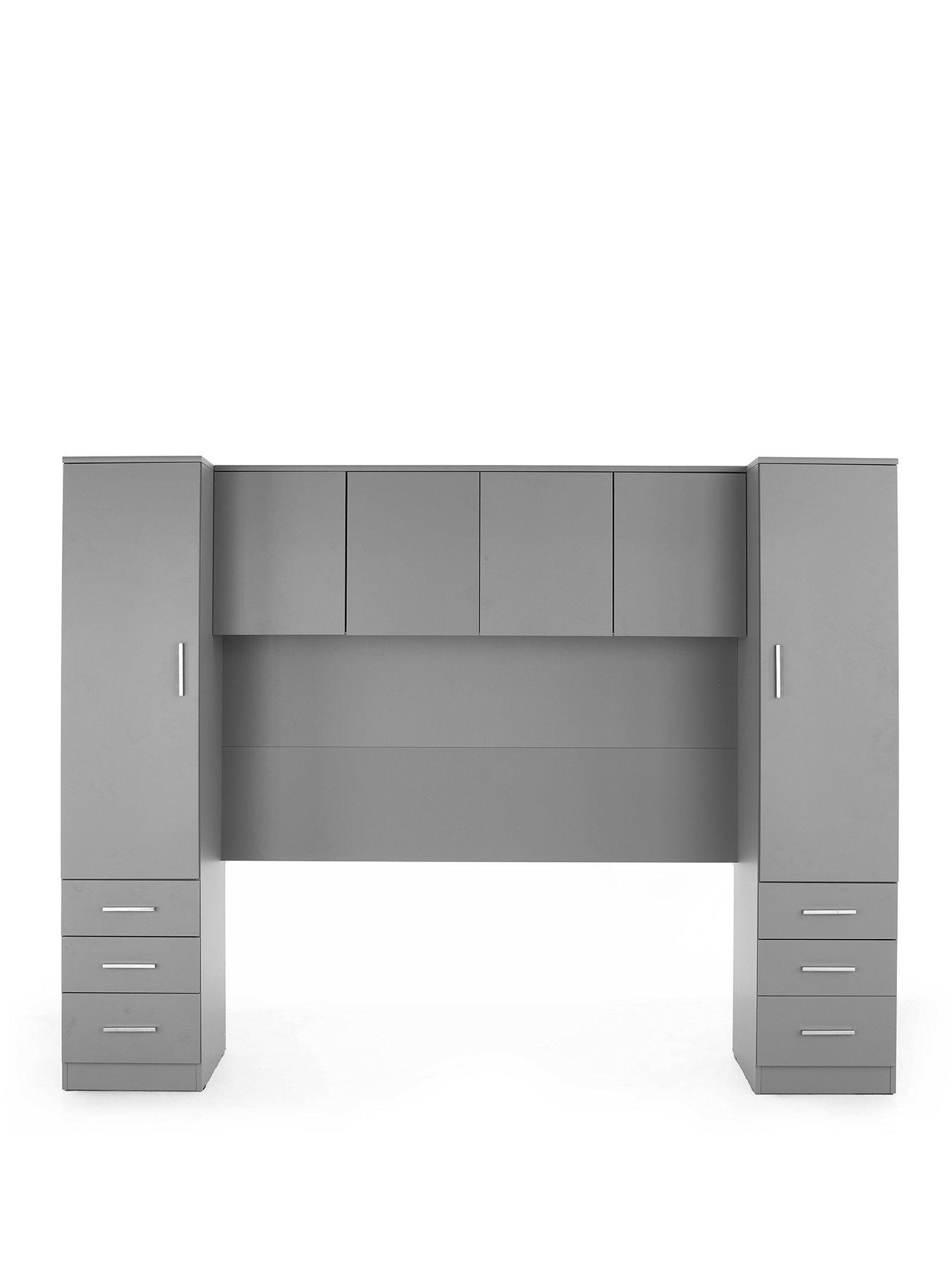 Image 2 of 7 of The Very Collection Panama Overbed Wardrobe - Grey