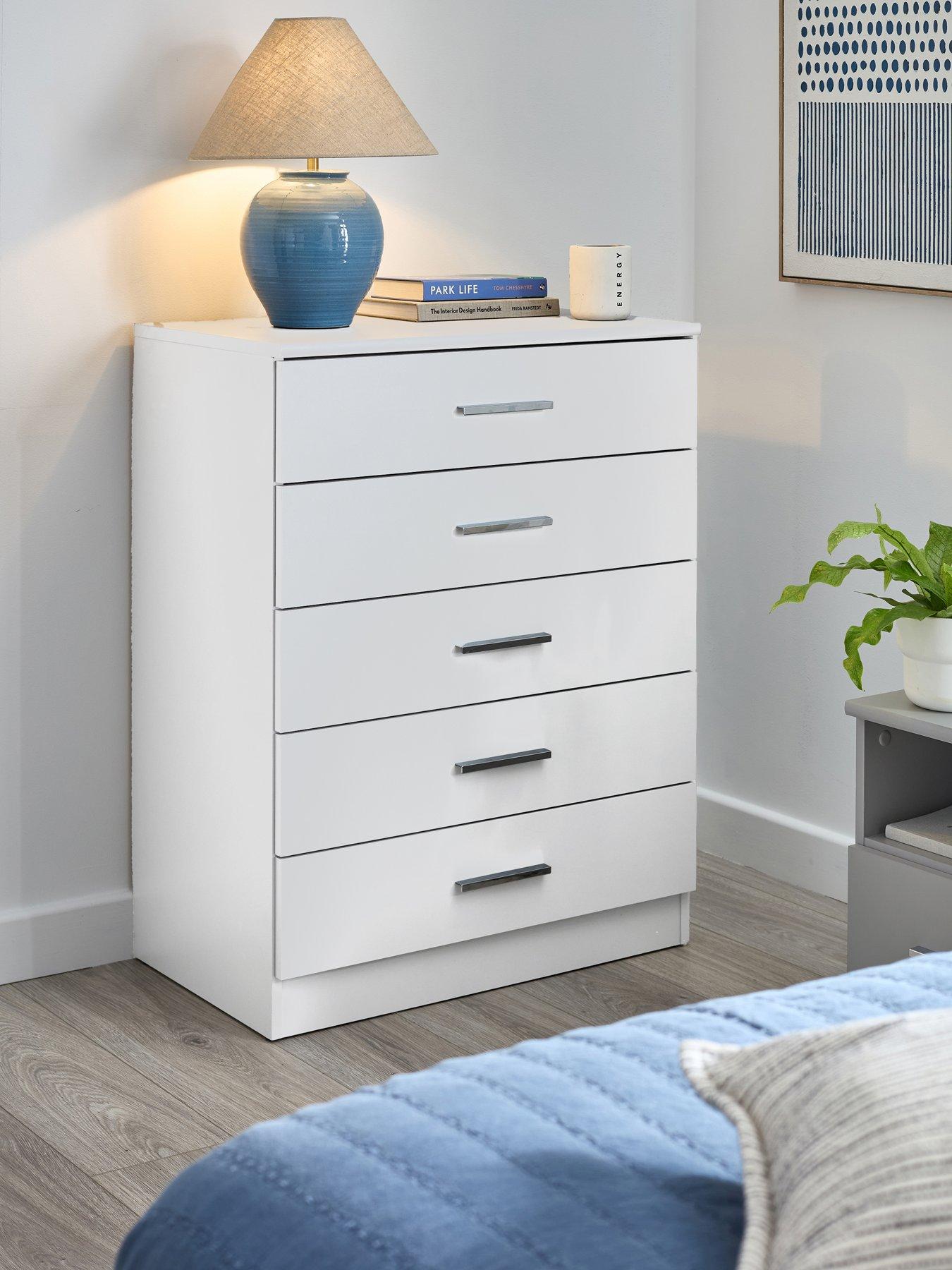Image 1 of 7 of The Very Collection Panama 5 Drawer Chest - White