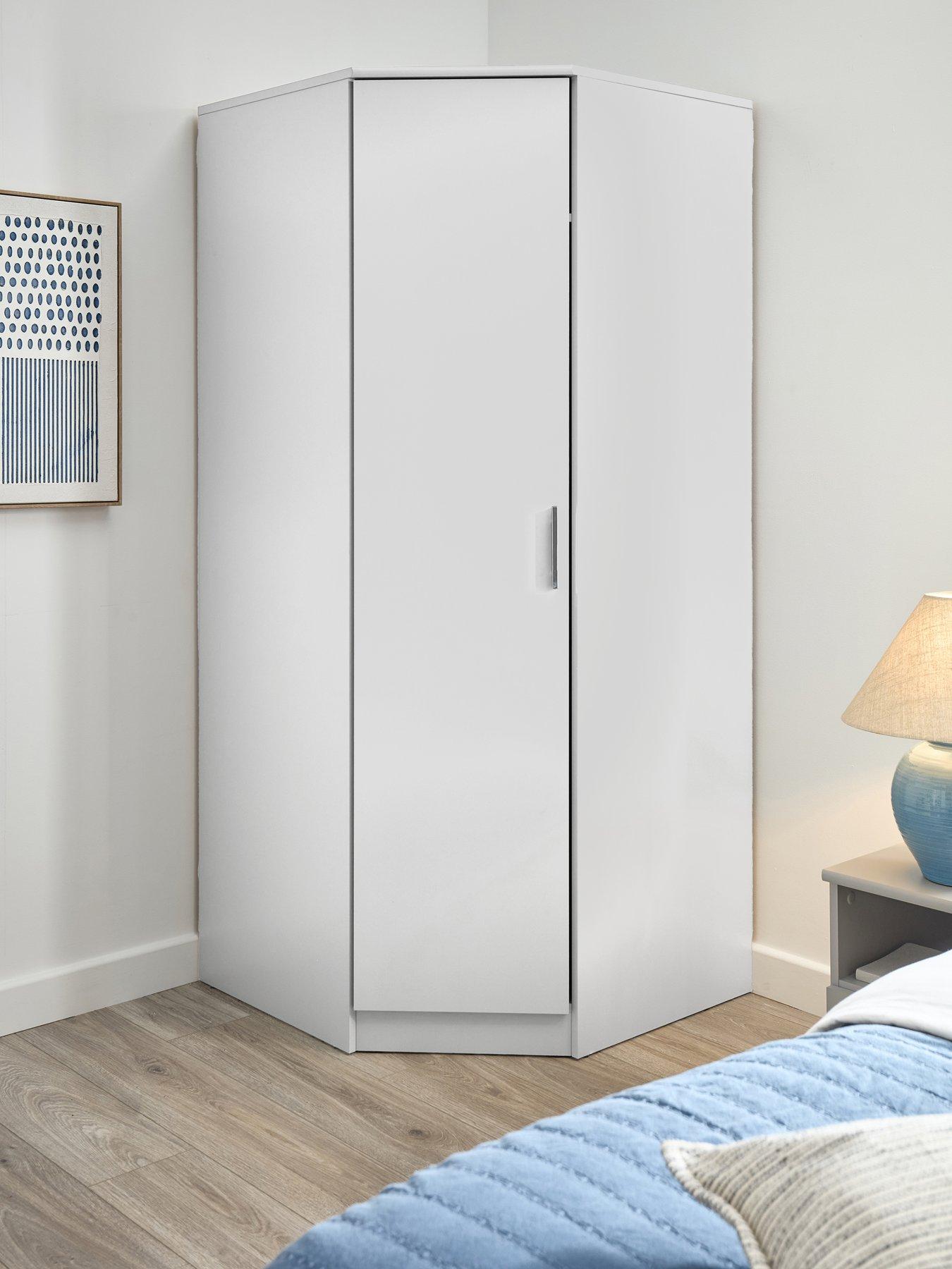 Image 1 of 7 of The Very Collection Panama Corner Wardrobe - White