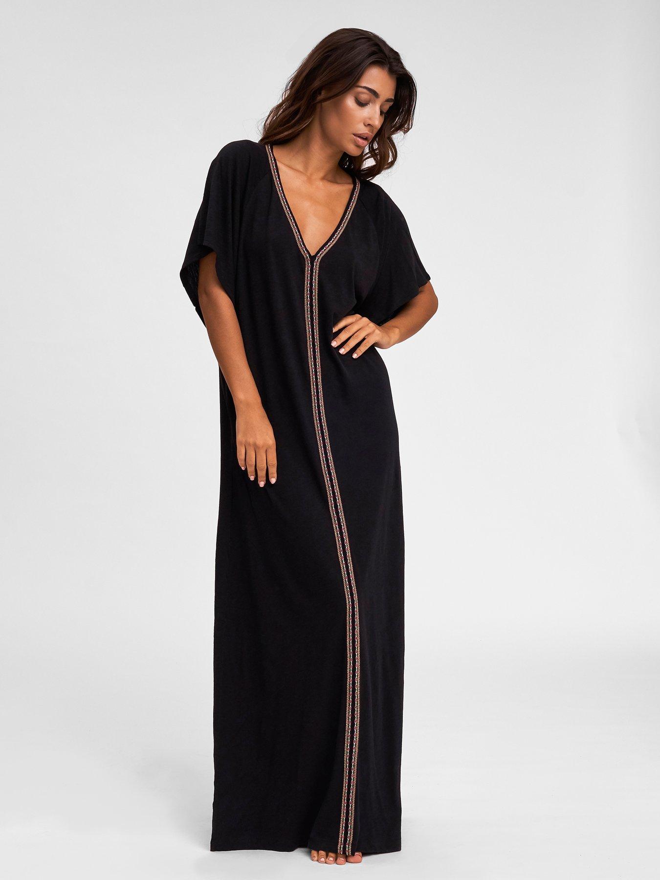 pitusa-pima-abaya-beach-dress-black