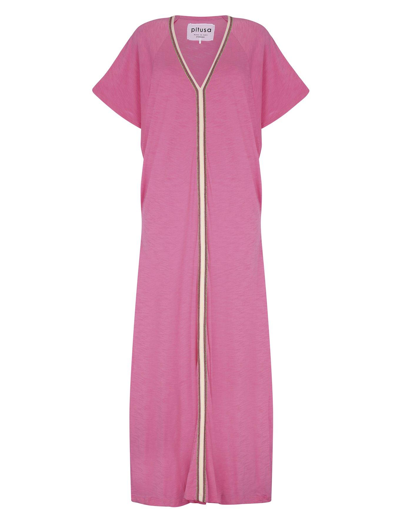 Image 1 of 1 of PITUSA Pitusa Pima Abaya Beach Dress - Pink