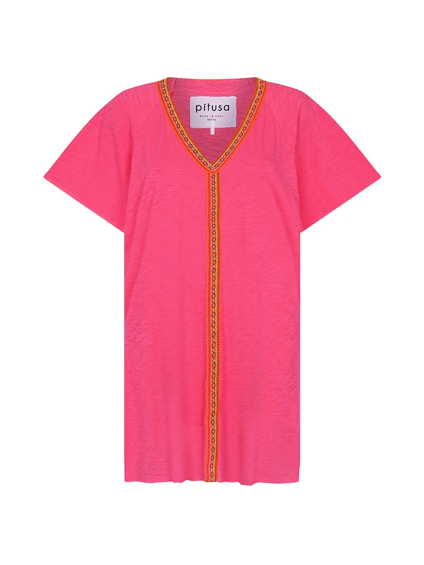Image 2 of 2 of PITUSA Pitusa Pima Mini Abaya Beach Dress - Pink