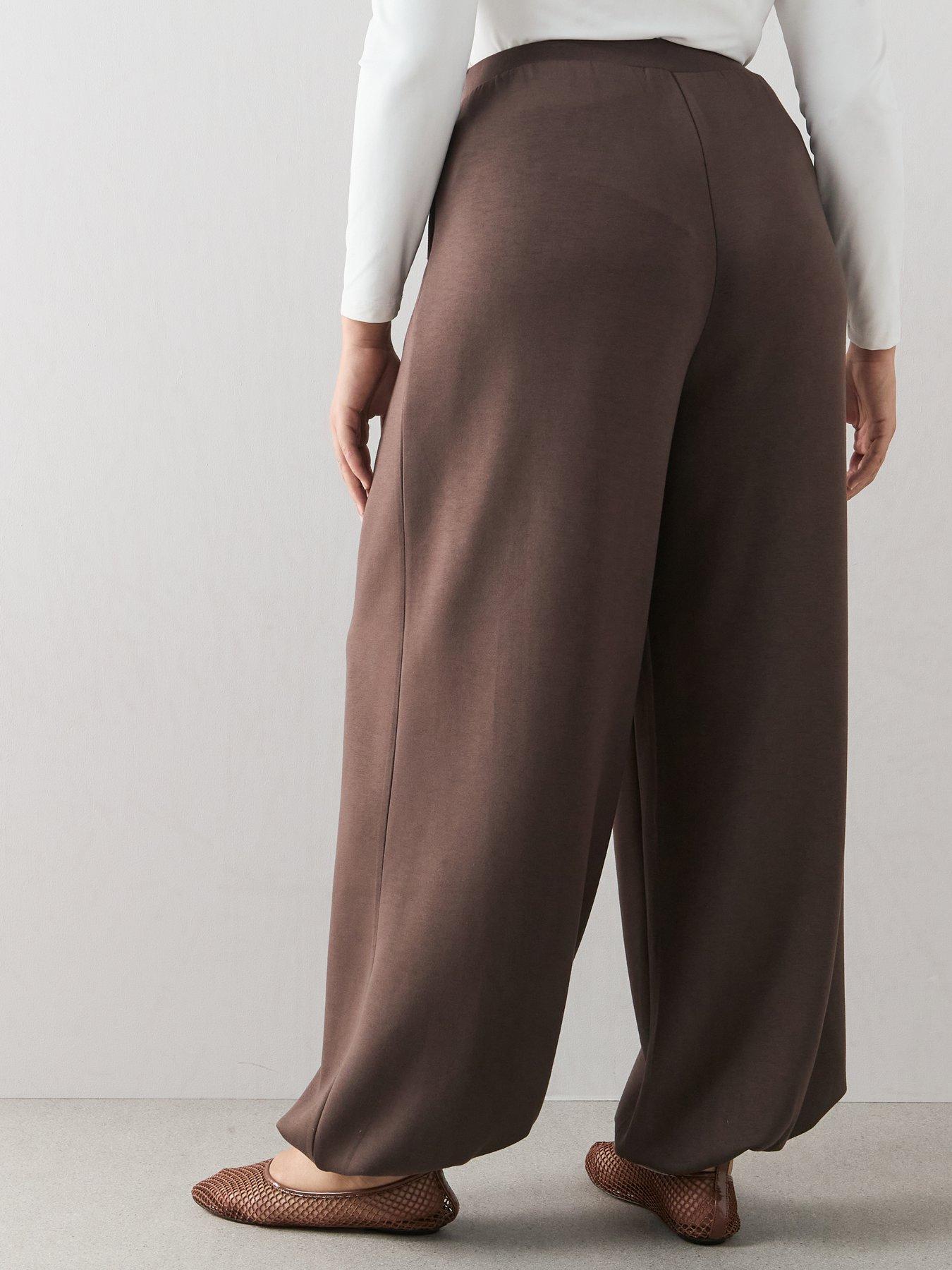 Image 2 of 6 of The Very Collection Curve Draped Cuffed Jogger - Brown