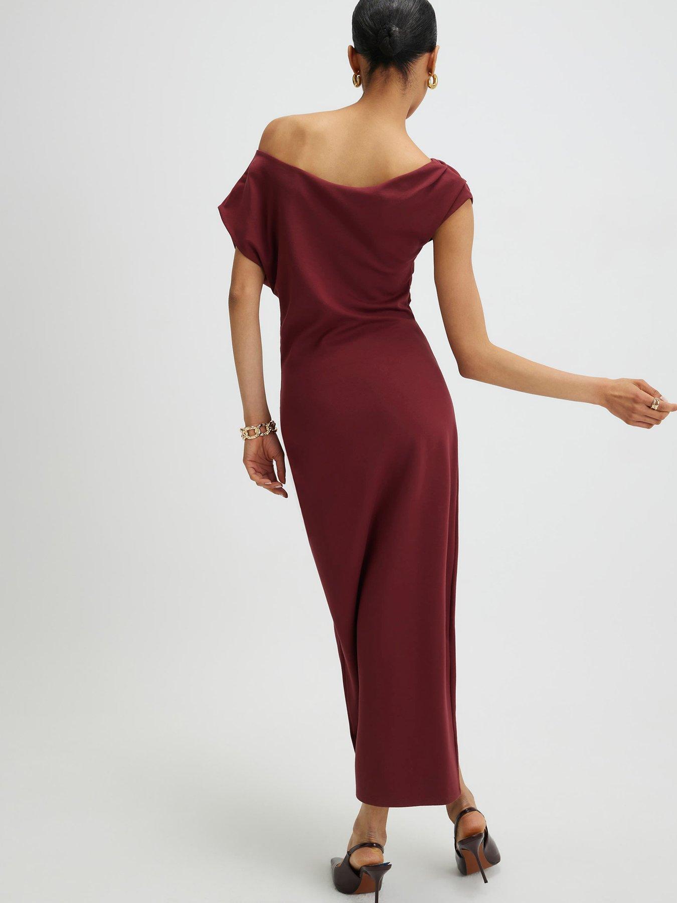 river-island-short-ponte-drape-midi-dress-purplestillFront