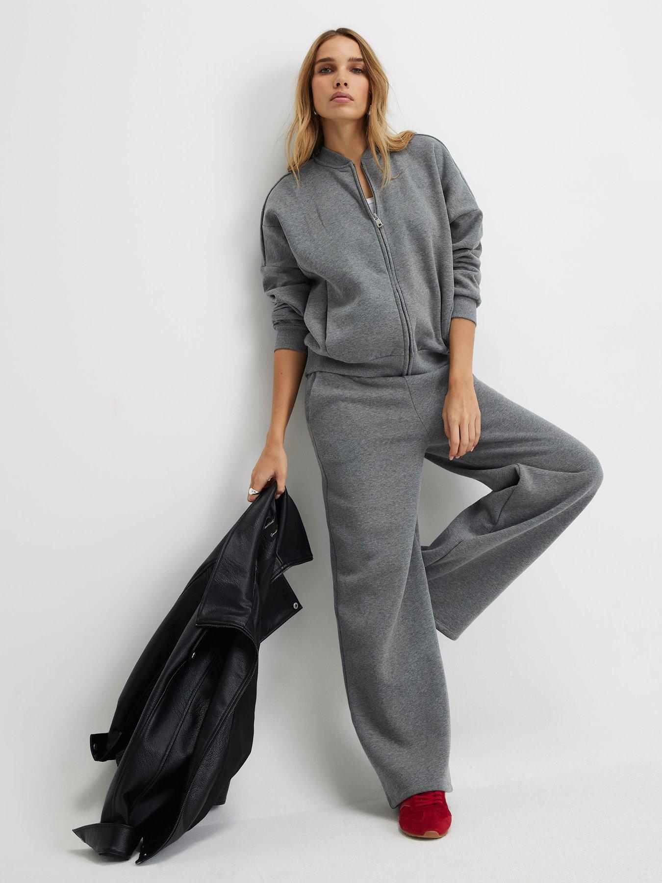 River Island Wide Leg Joggers - Grey