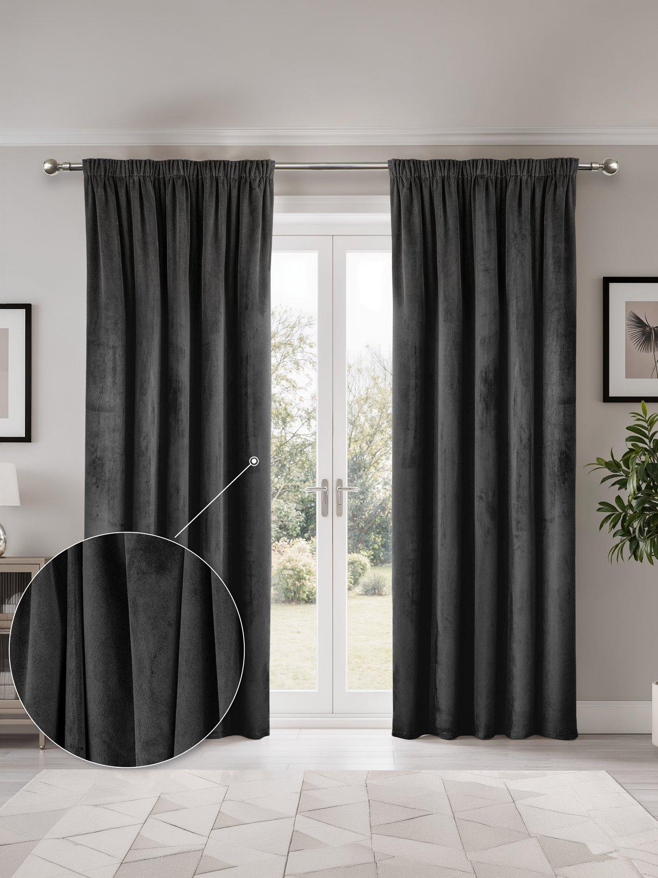 The Very Collection Dusk Velvet Blackout 90x90'' Pencil Pleat