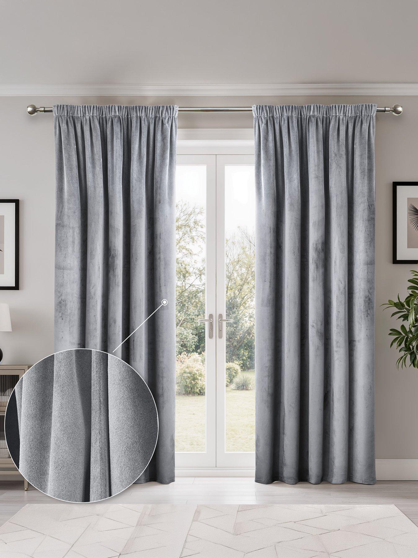 The Very Collection Dusk Velvet Dimout 90x90 Pencil Pleat