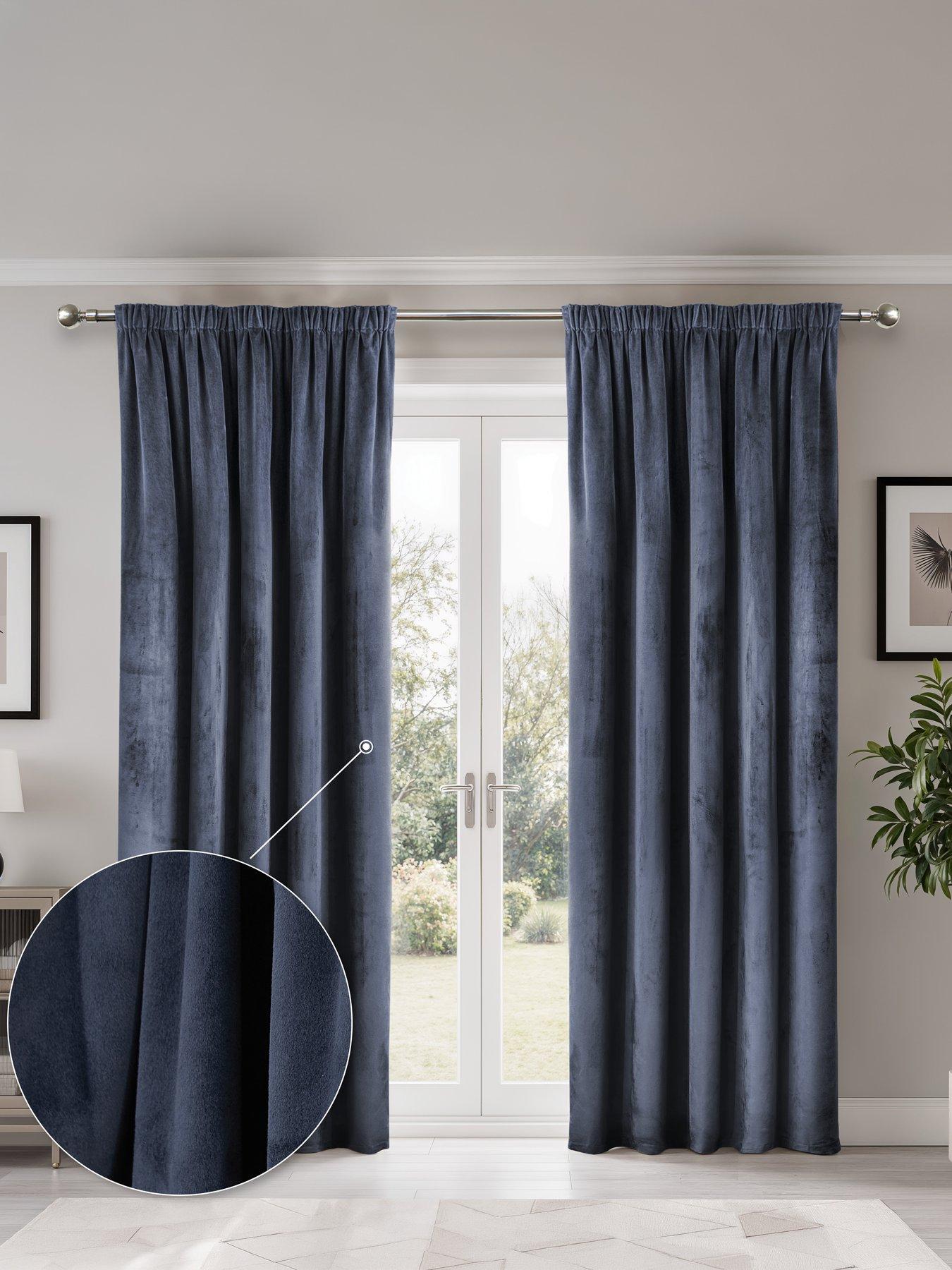 The Very Collection Dusk Velvet Blackout 90x90'' Pencil Pleat