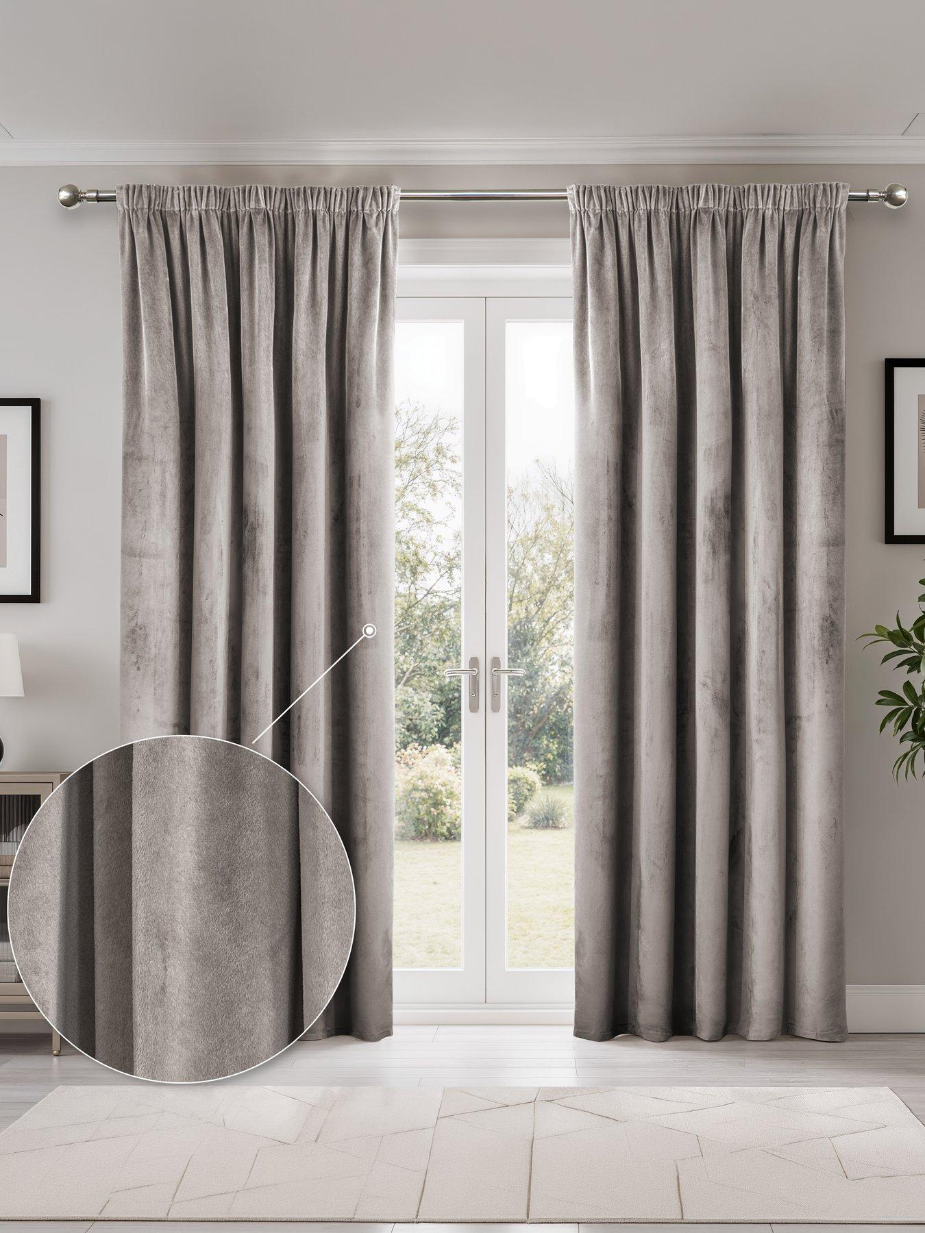 The Very Collection Dusk Velvet Blackout 90x90'' Pencil Pleat